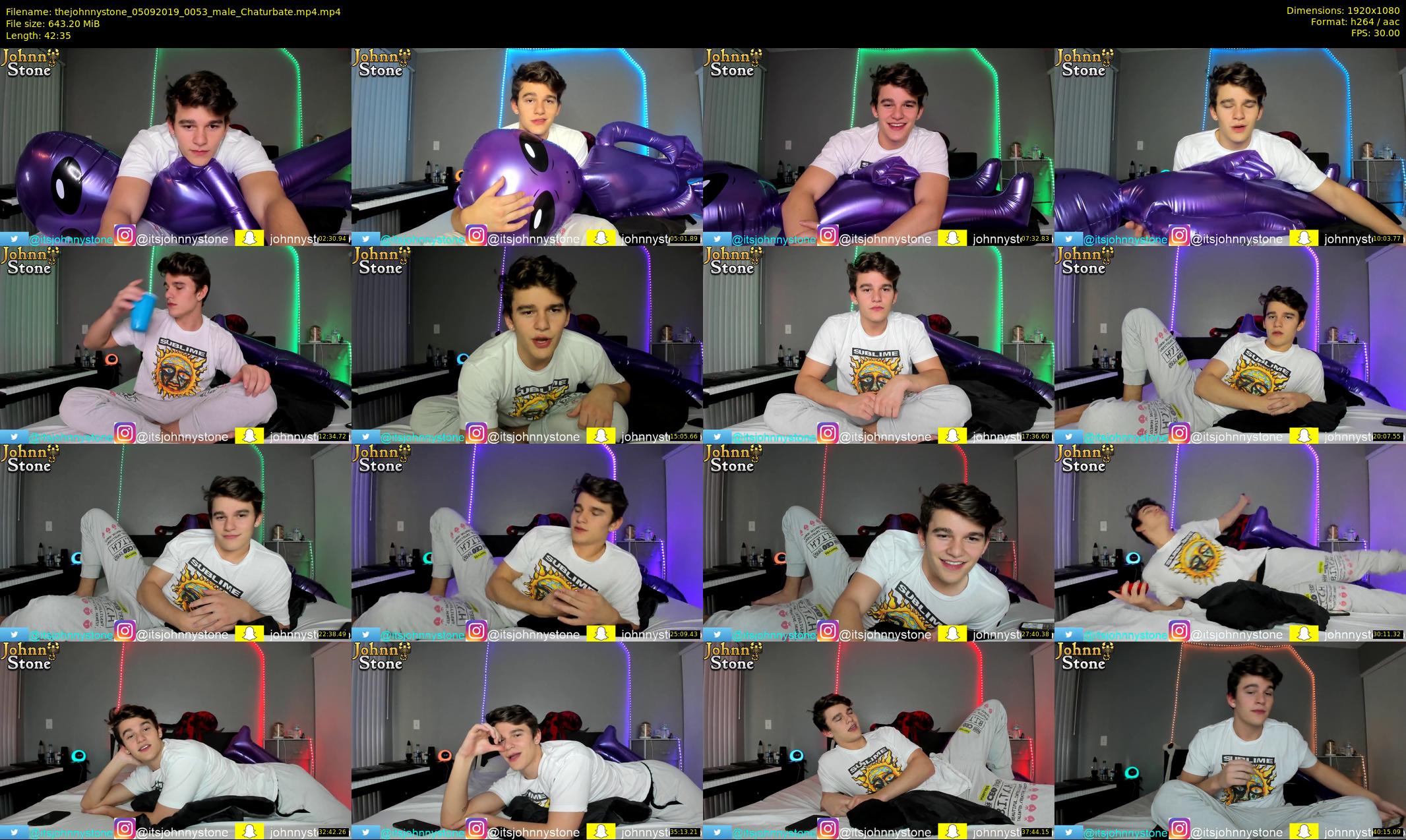 thejohnnystone — 43 minute Chaturbate male cam show recording, 1080p, Sep 5, 2019