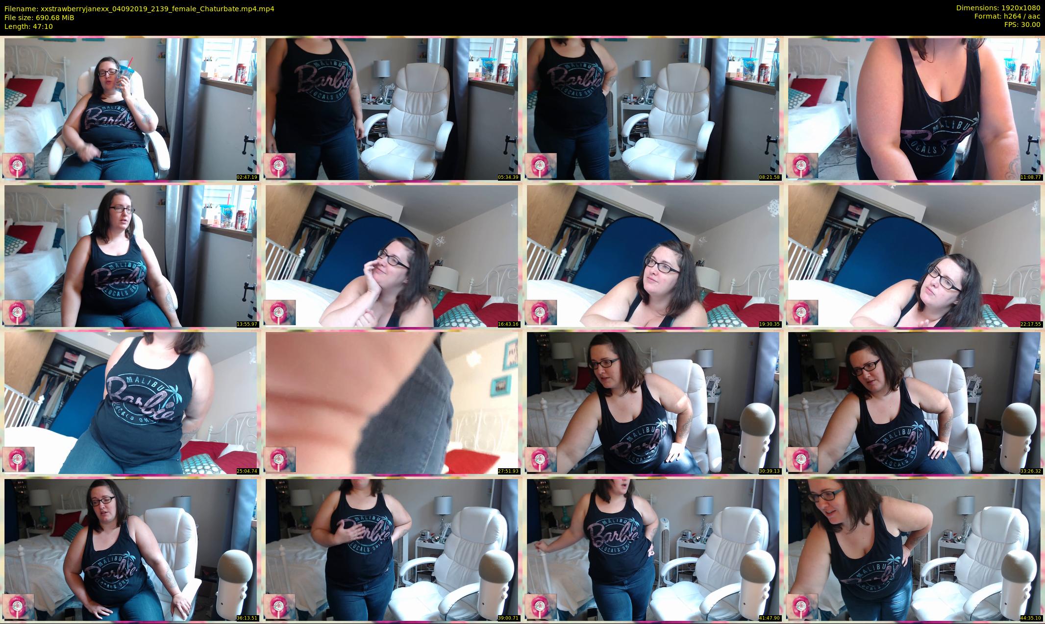 xxstrawberryjanexx — 48 minute Chaturbate female cam show recording, 1080p, Sep 4, 2019