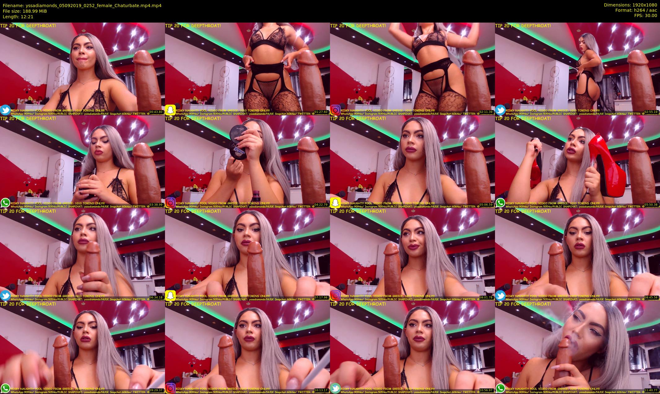 yssadiamonds — 13 minute Chaturbate female cam show recording, 1080p, Sep 5, 2019