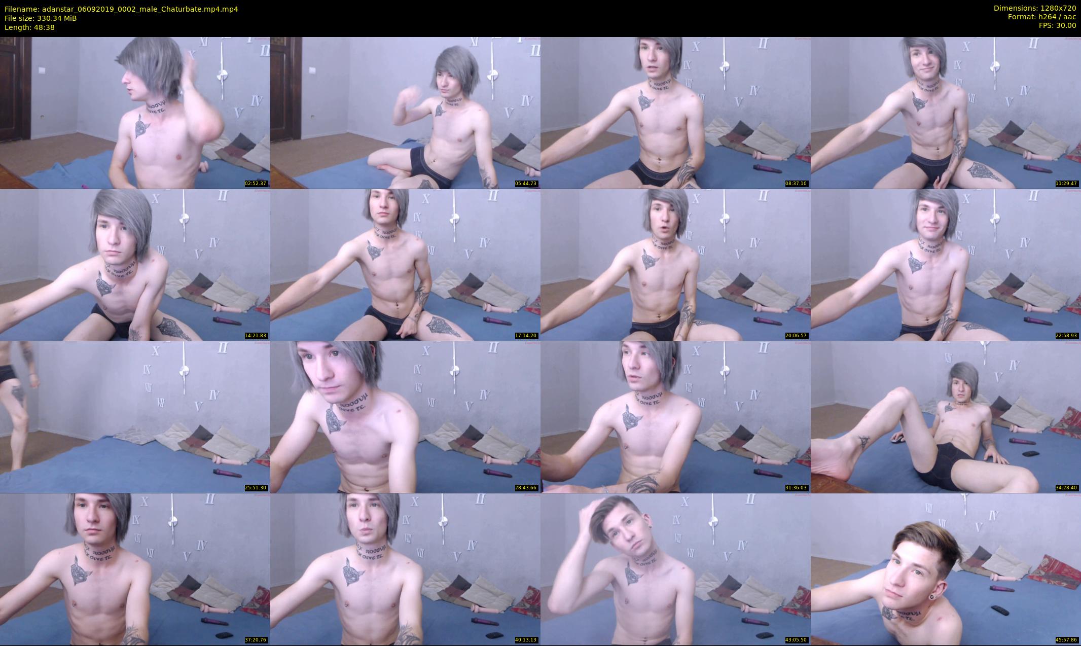 adanstar — 49 minute Chaturbate male cam show recording, 720p, Sep 6, 2019