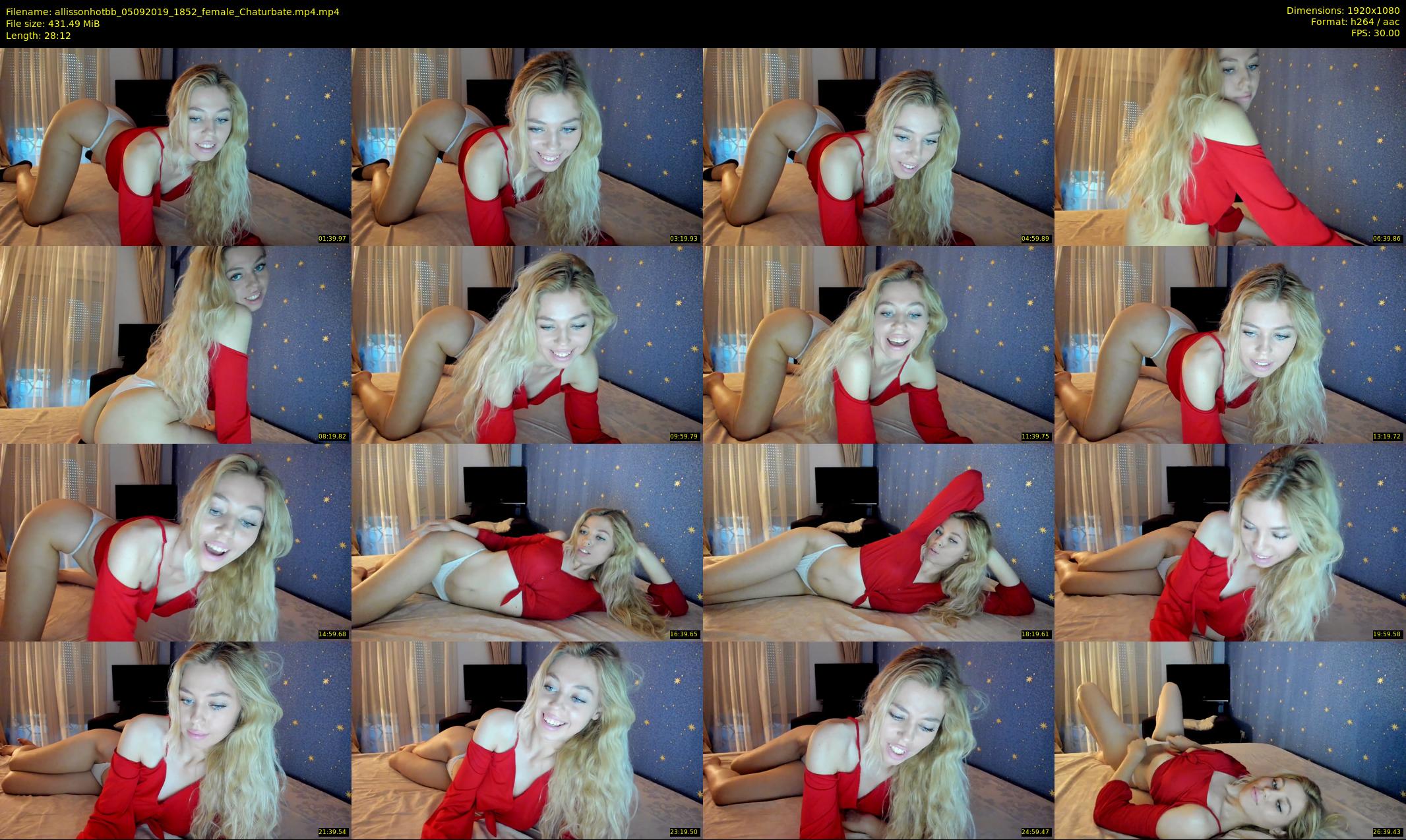 allissonhotbb — 29 minute Chaturbate female cam show recording, 1080p, Sep 5, 2019
