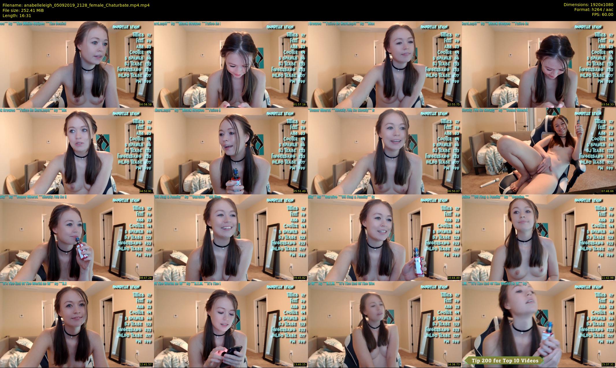 anabelleleigh — 17 minute Chaturbate female cam show recording, 1080p, Sep 5, 2019
