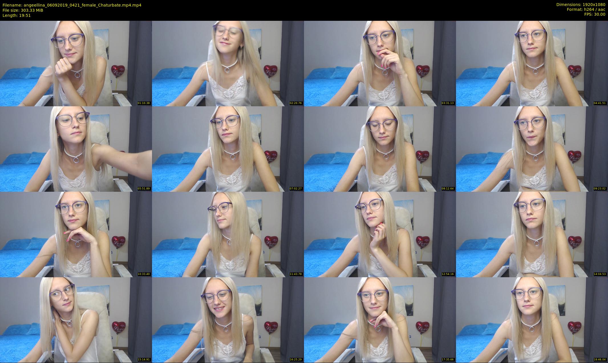 angeellina — 20 minute Chaturbate female cam show recording, 1080p, Sep 6, 2019