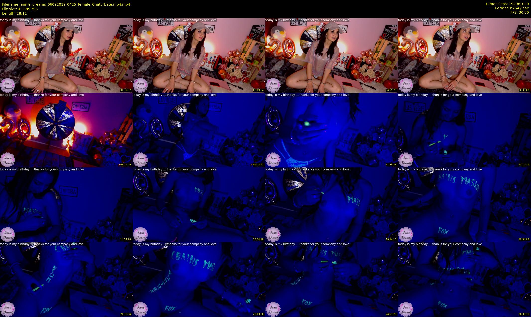 annie_dreams — 29 minute Chaturbate female cam show recording, 1080p, Sep 6, 2019