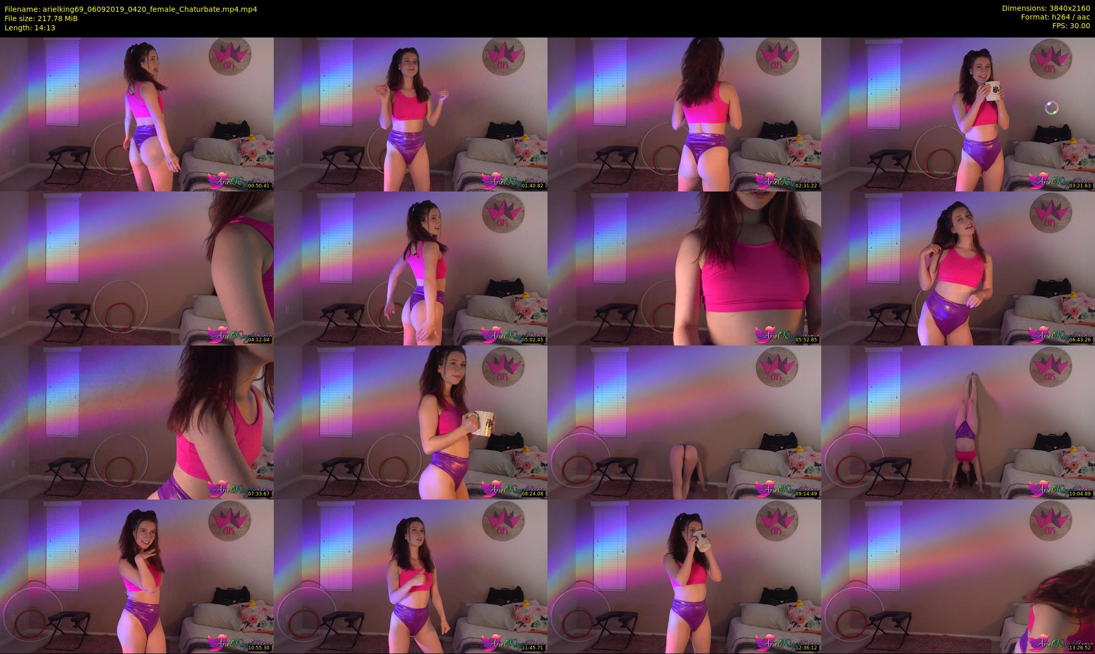 arielking69 — 15 minute Chaturbate female cam show recording, 4K, Sep 6, 2019