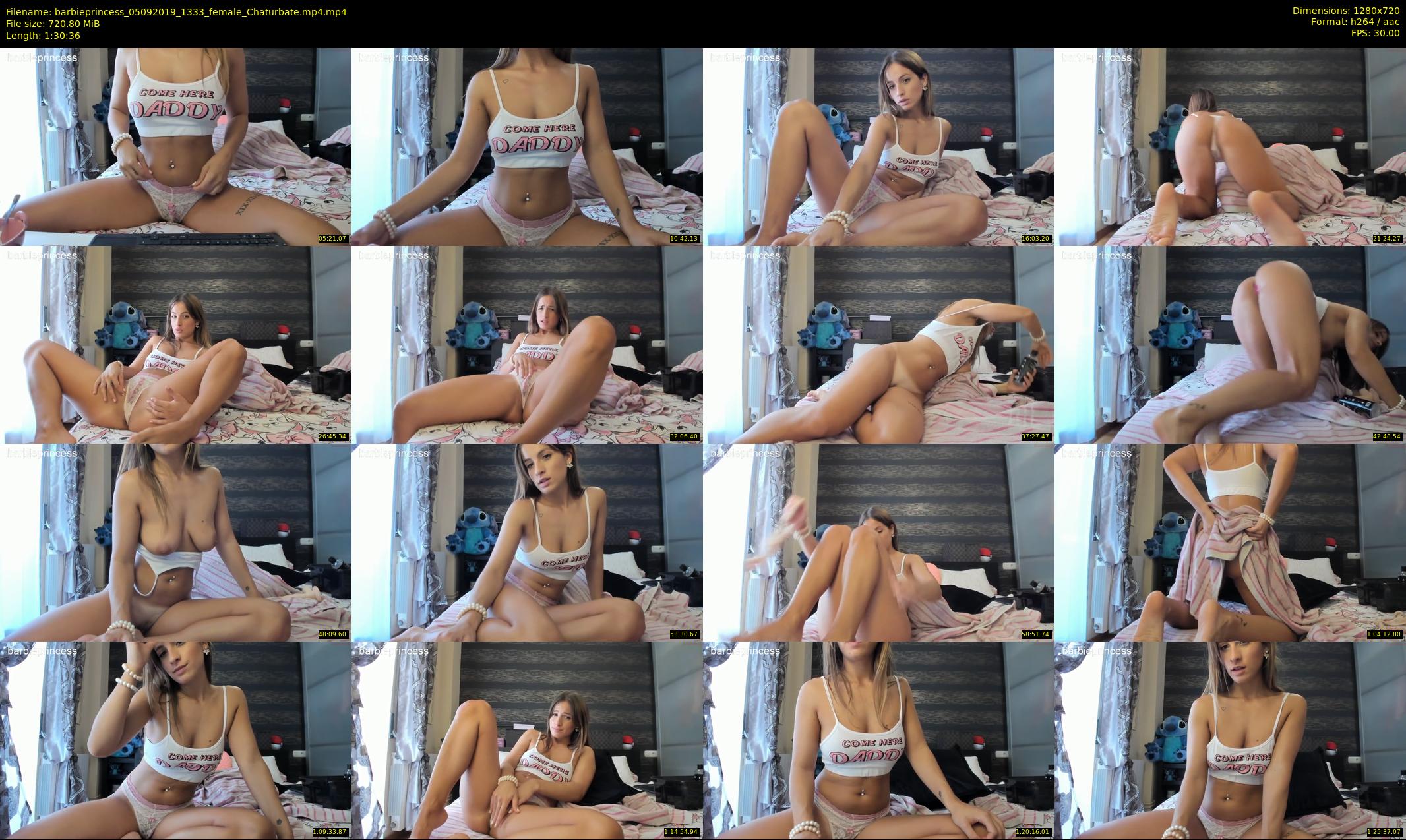 barbieprincess — 91 minute Chaturbate female cam show recording, 720p, Sep 5, 2019