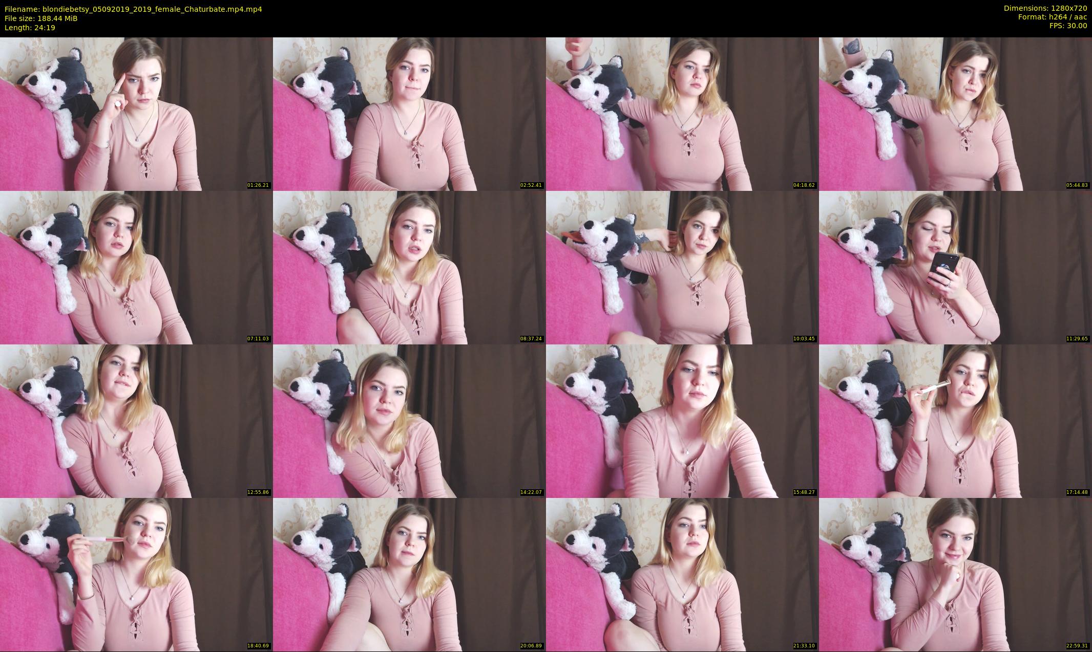 blondiebetsy — 25 minute Chaturbate female cam show recording, 720p, Sep 5, 2019