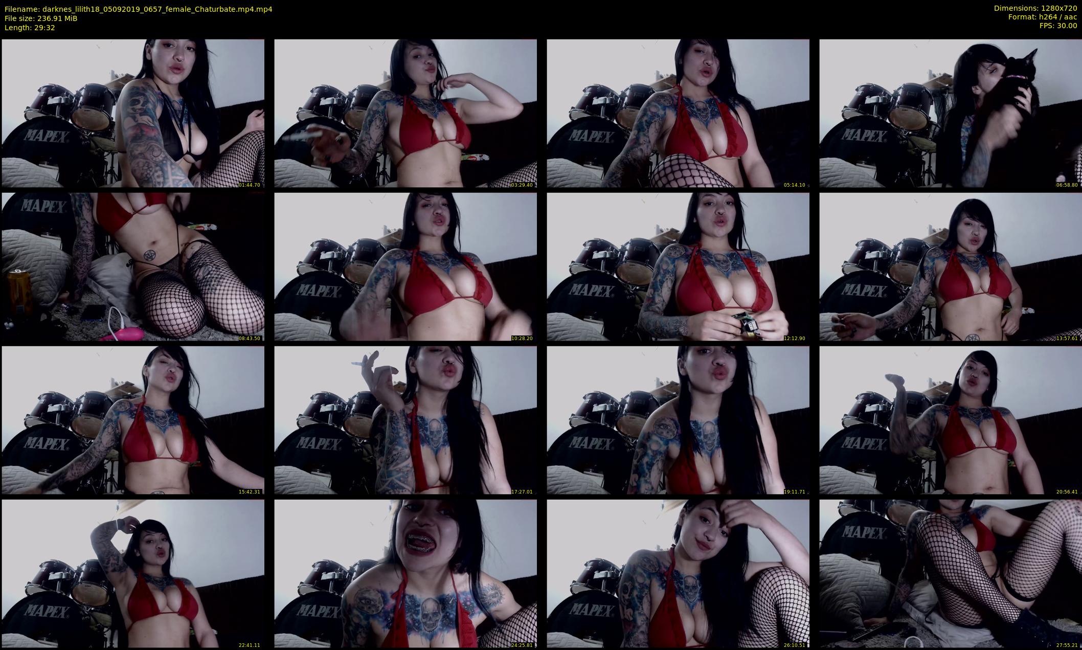 darknes_lilith18 — 30 minute Chaturbate female cam show recording, 720p, Sep 5, 2019