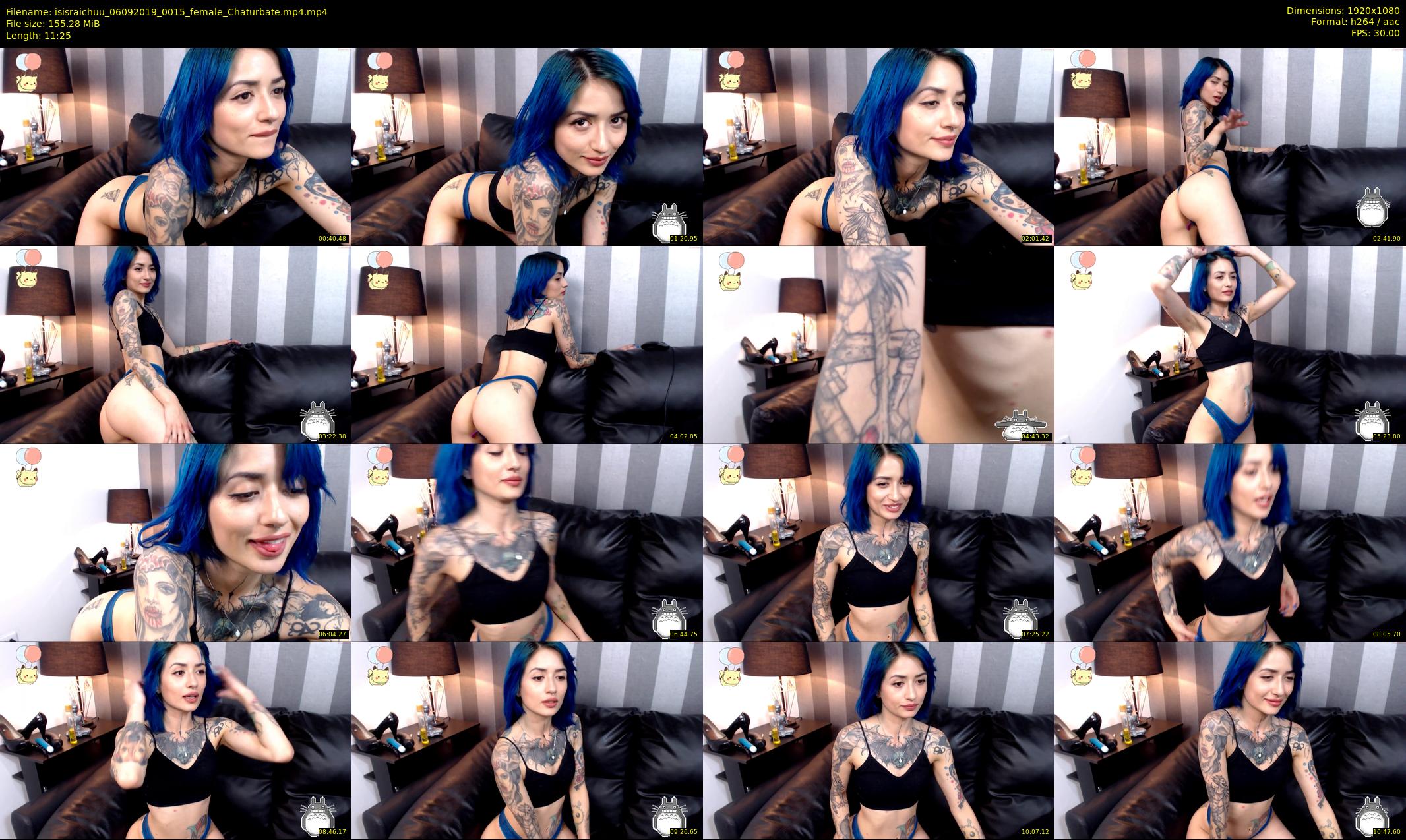 isisraichuu — 12 minute Chaturbate female cam show recording, 1080p, Sep 6, 2019