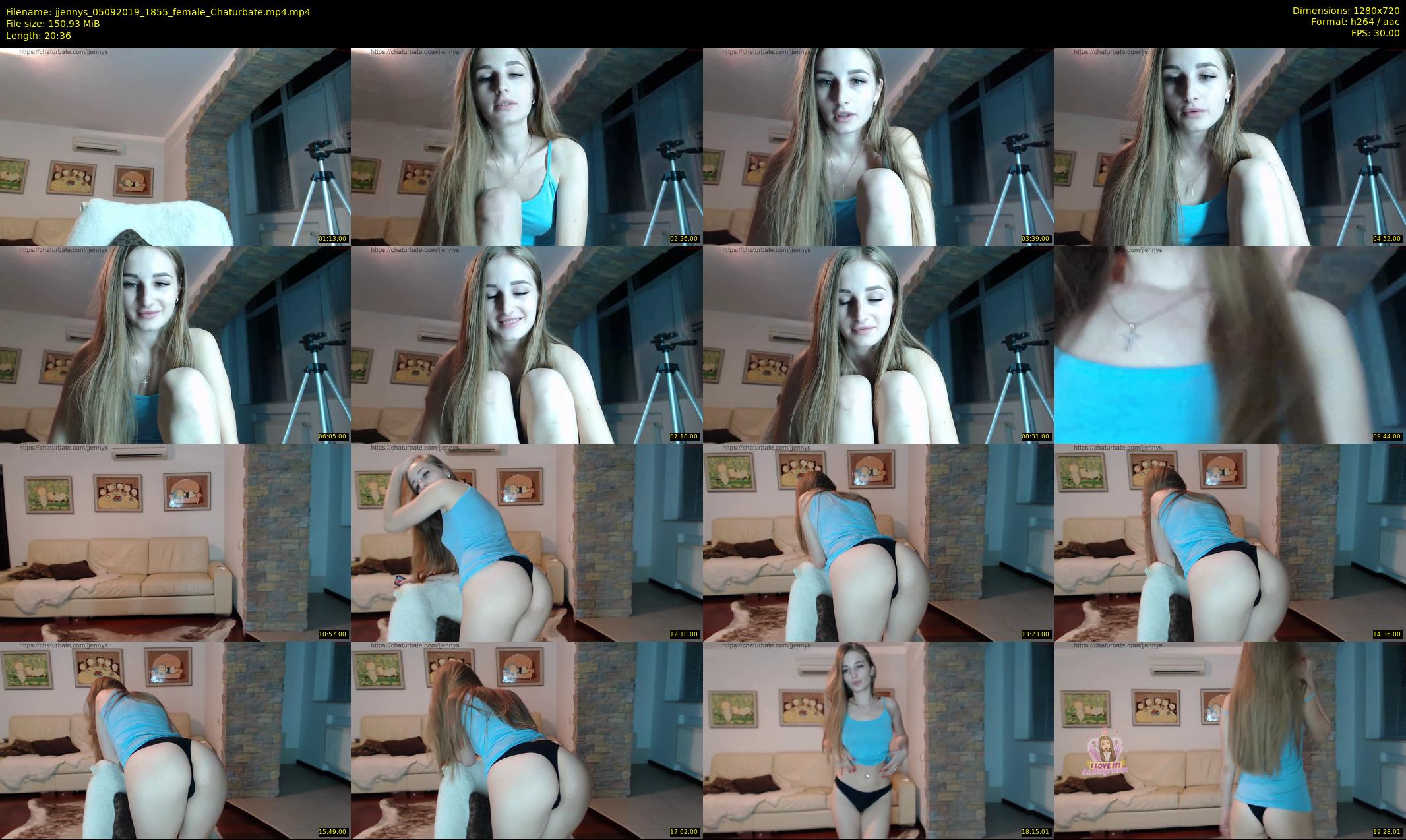 jjennys — 21 minute Chaturbate female cam show recording, 720p, Sep 5, 2019