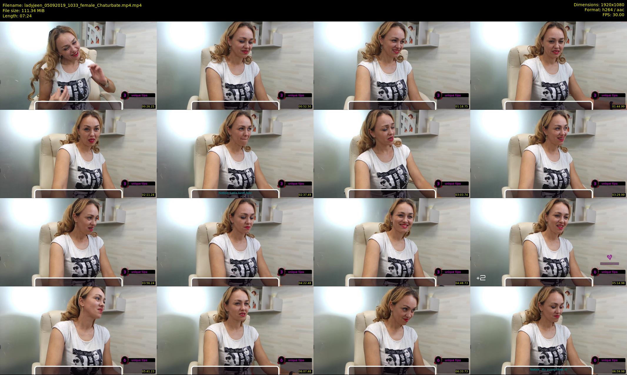 ladyjeen — 8 minute Chaturbate female cam show recording, 1080p, Sep 5, 2019