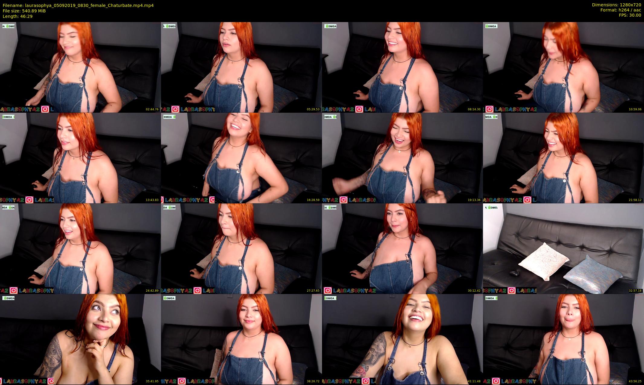 laurasophya — 47 minute Chaturbate female cam show recording, 720p, Sep 5, 2019