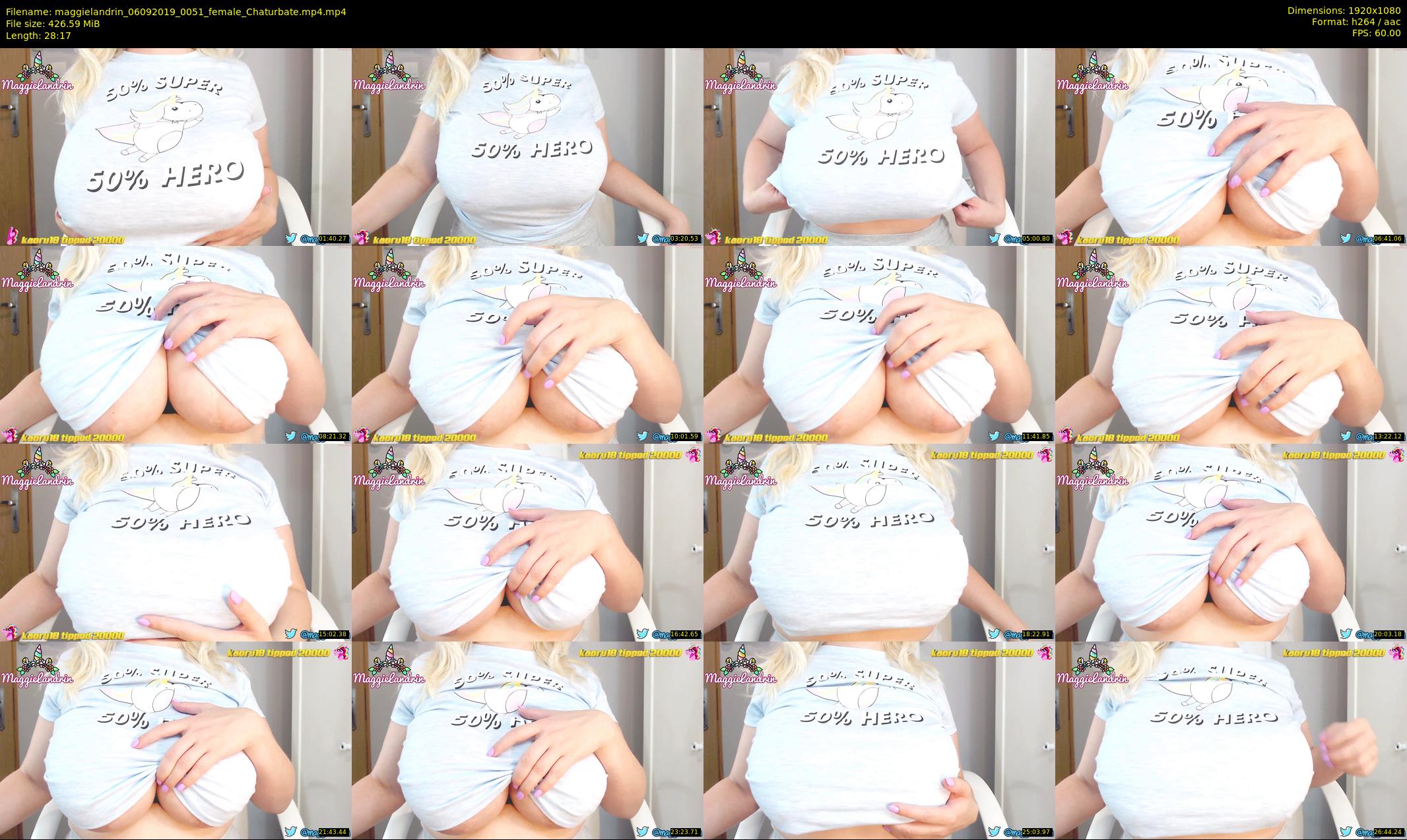 maggielandrin — 29 minute Chaturbate female cam show recording, 1080p, Sep 6, 2019