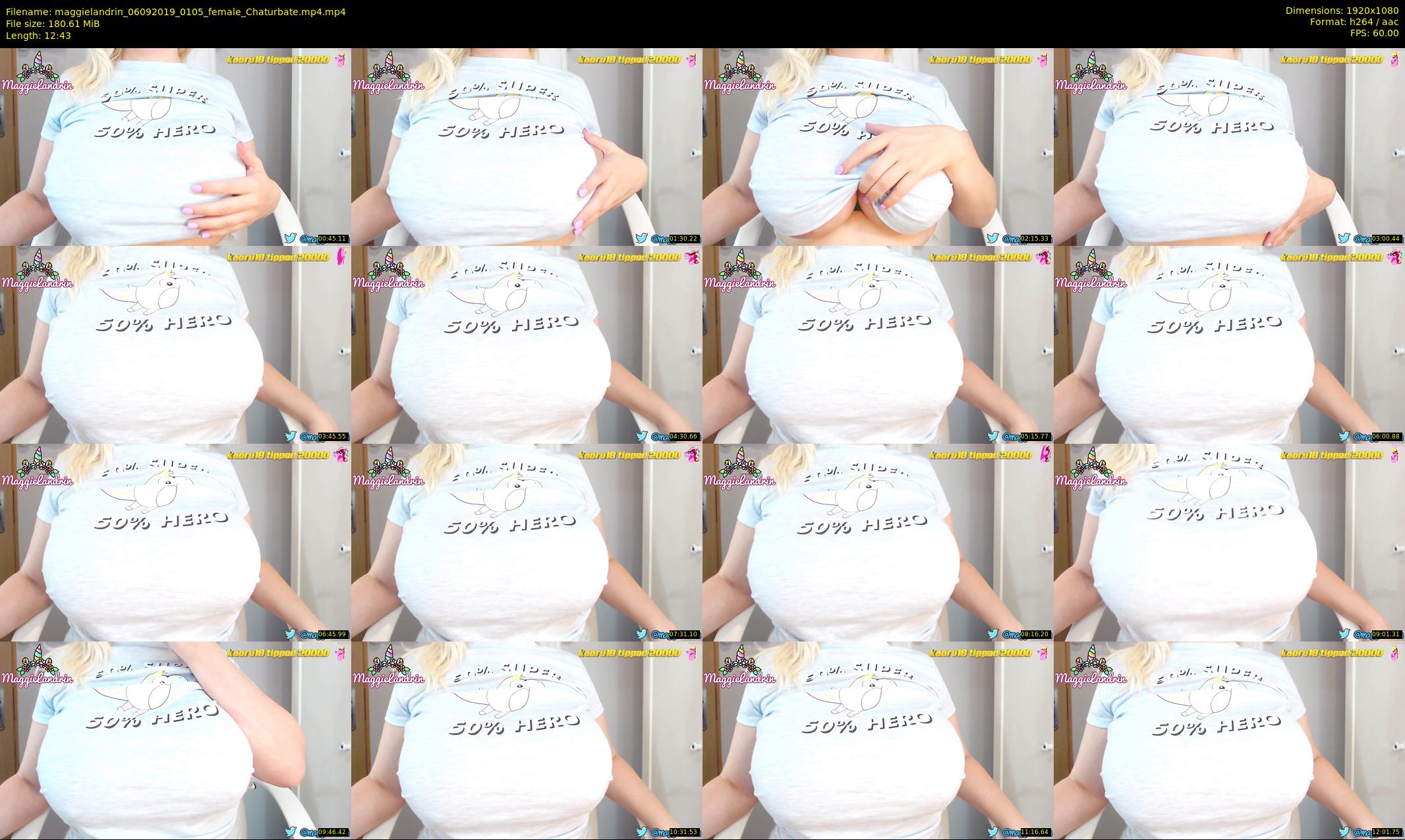 maggielandrin — 13 minute Chaturbate female cam show recording, 1080p, Sep 6, 2019