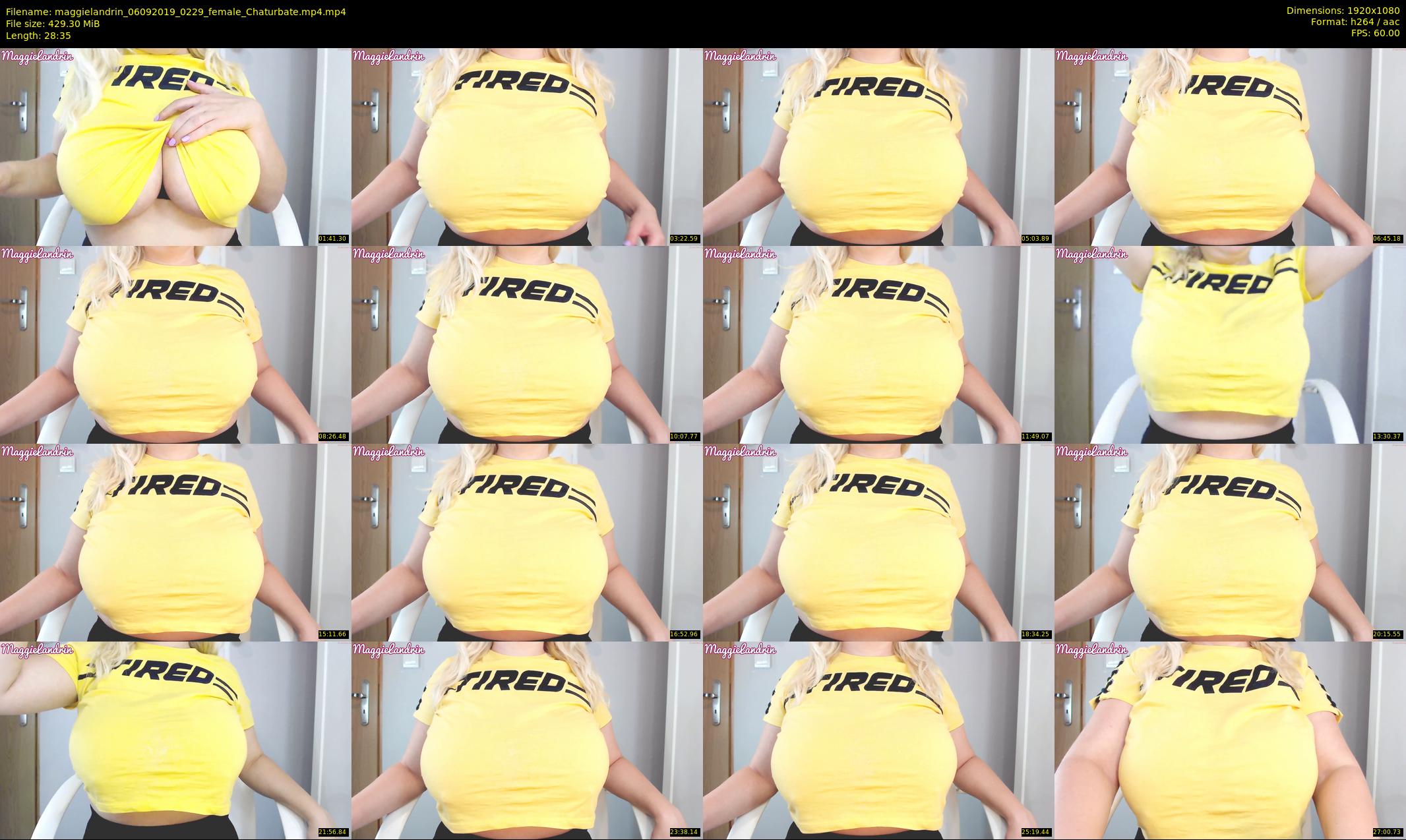 maggielandrin — 29 minute Chaturbate female cam show recording, 1080p, Sep 6, 2019