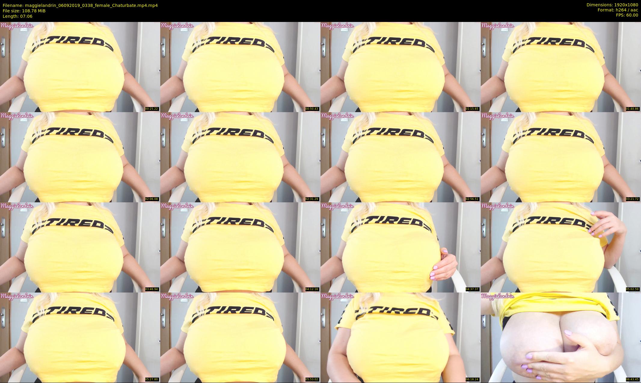 maggielandrin — 8 minute Chaturbate female cam show recording, 1080p, Sep 6, 2019