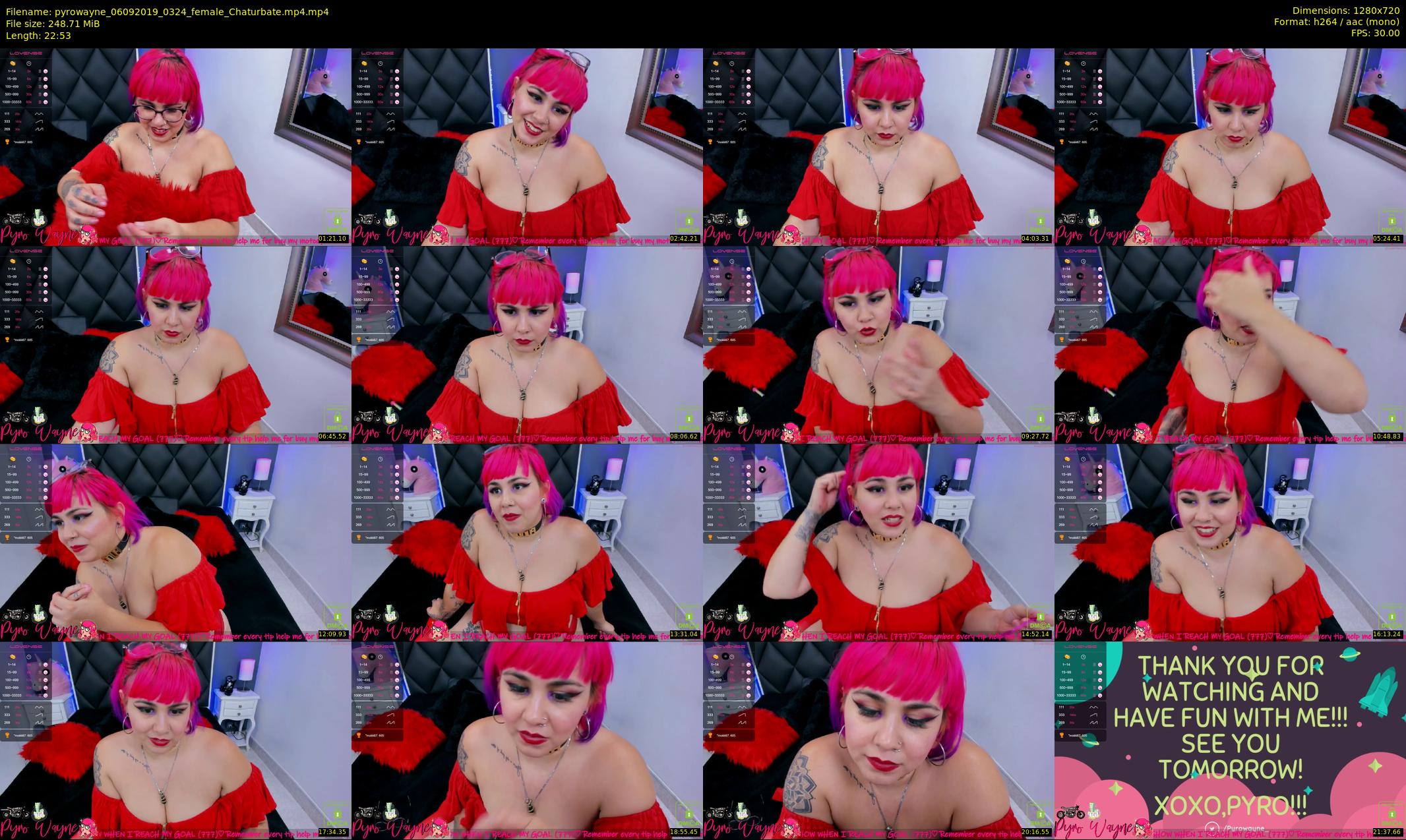 pyrowayne — 23 minute Chaturbate female cam show recording, 720p, Sep 6, 2019
