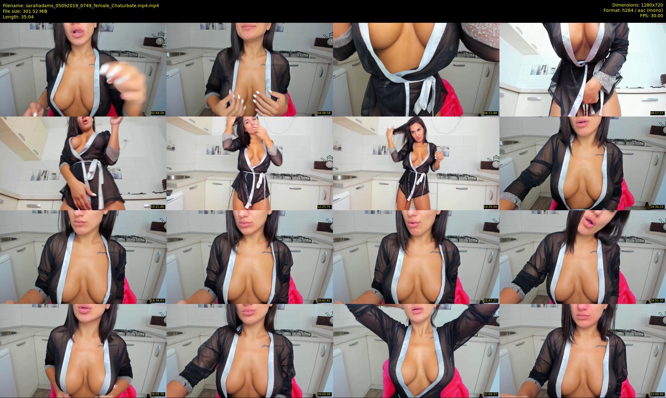 sarahadams — 36 minute Chaturbate female cam show recording, 720p, Sep 5, 2019
