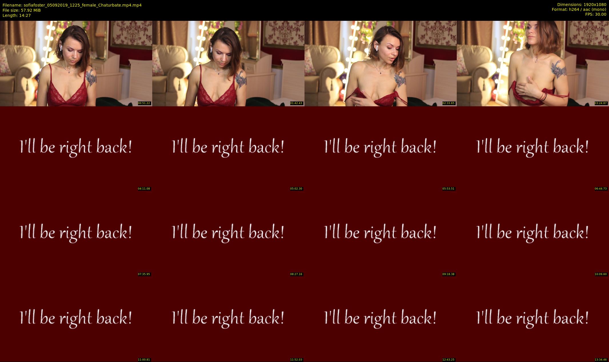 sofiafoster — 15 minute Chaturbate female cam show recording, 1080p, Sep 5, 2019
