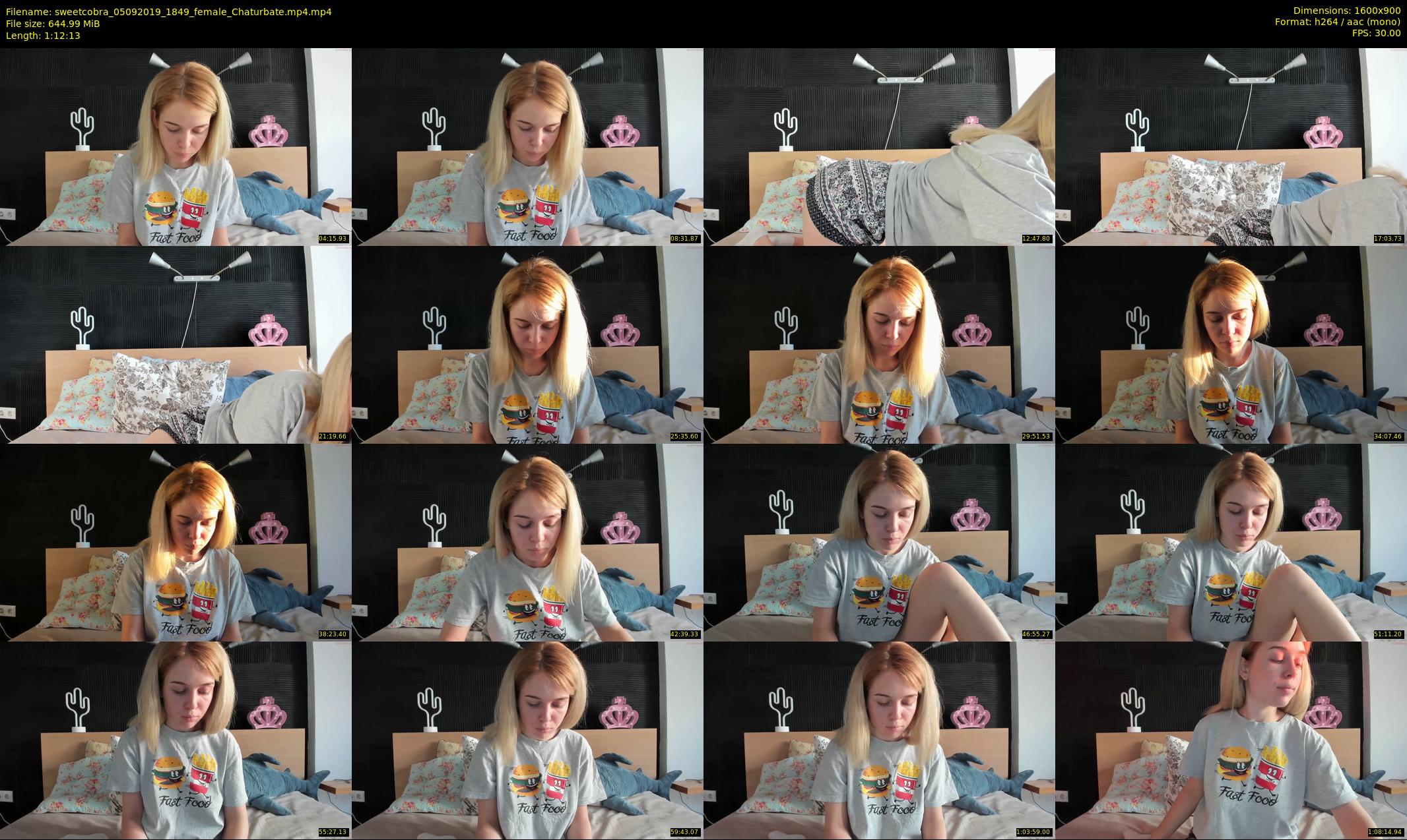 sweetcobra — 73 minute Chaturbate female cam show recording, 720p, Sep 5, 2019