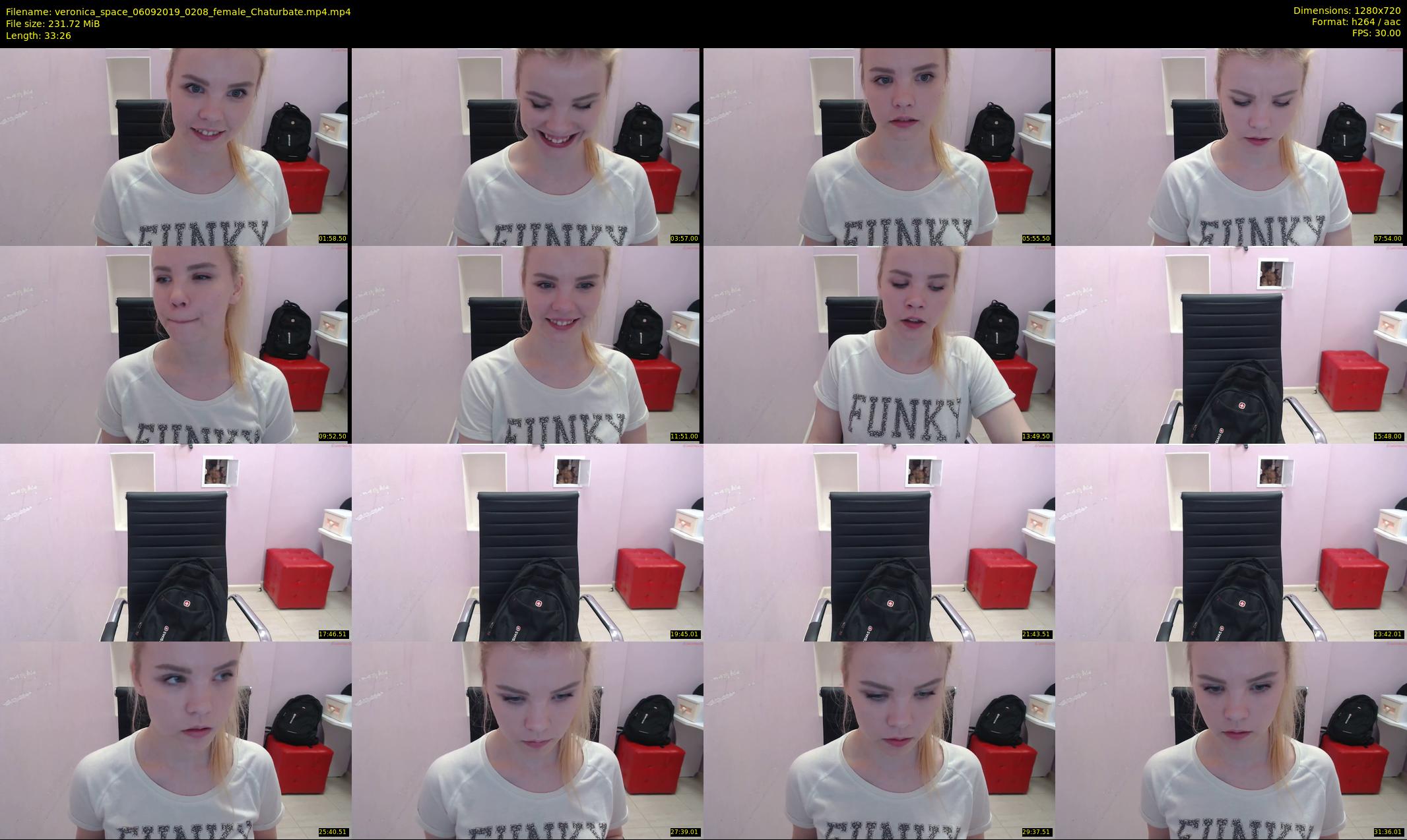 veronica_space — 34 minute Chaturbate female cam show recording, 720p, Sep 6, 2019