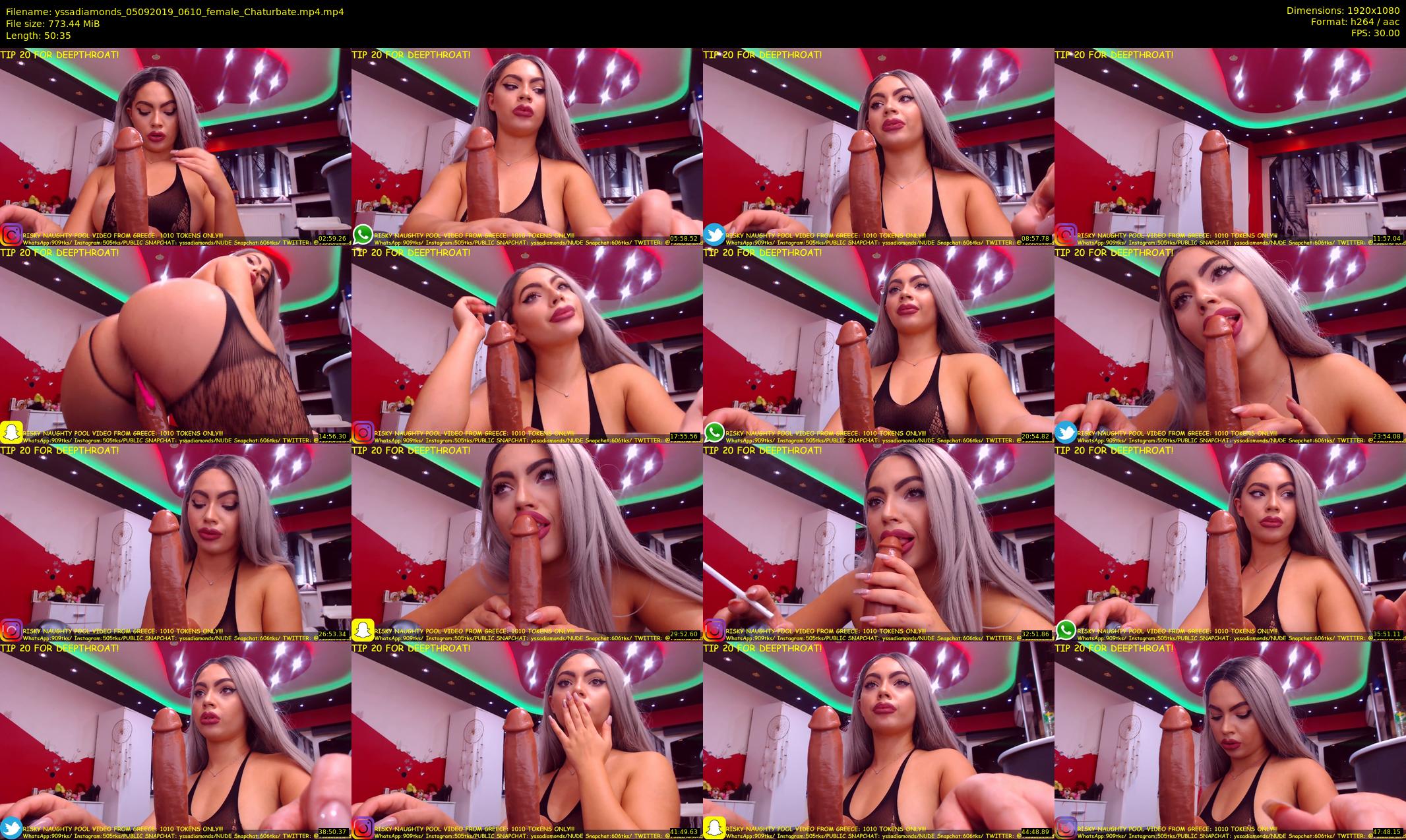 yssadiamonds — 51 minute Chaturbate female cam show recording, 1080p, Sep 5, 2019