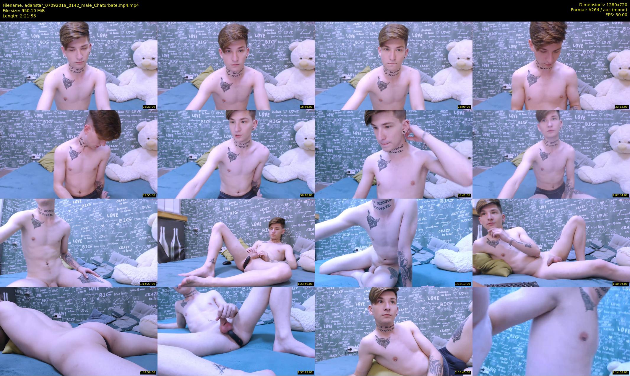 adanstar — 142 minute Chaturbate male cam show recording, 720p, Sep 7, 2019