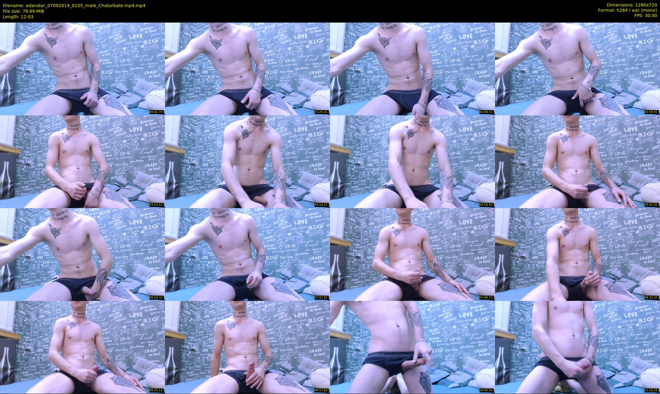 adanstar — 13 minute Chaturbate male cam show recording, 720p, Sep 7, 2019