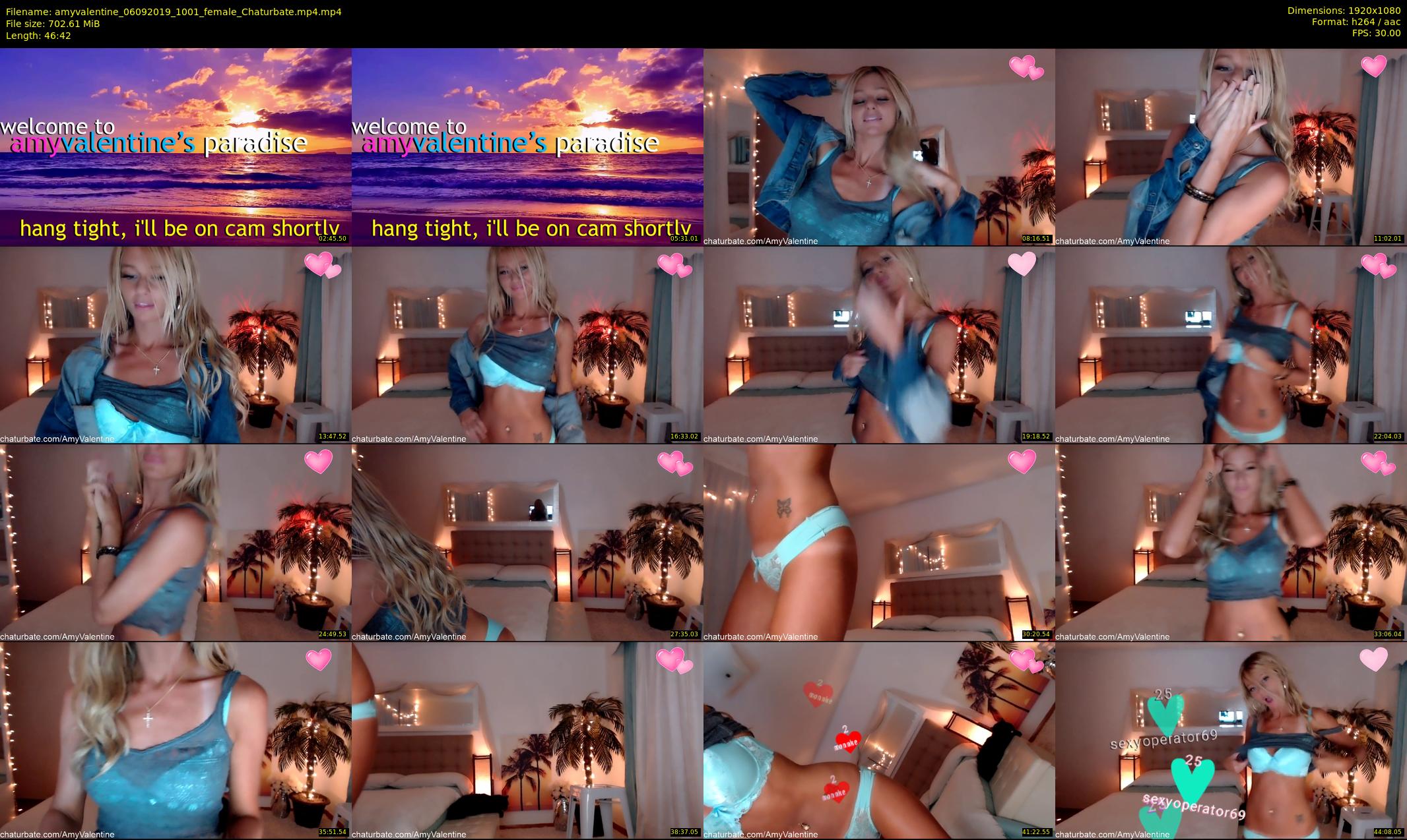 amyvalentine — 47 minute Chaturbate female cam show recording, 1080p, Sep 6, 2019