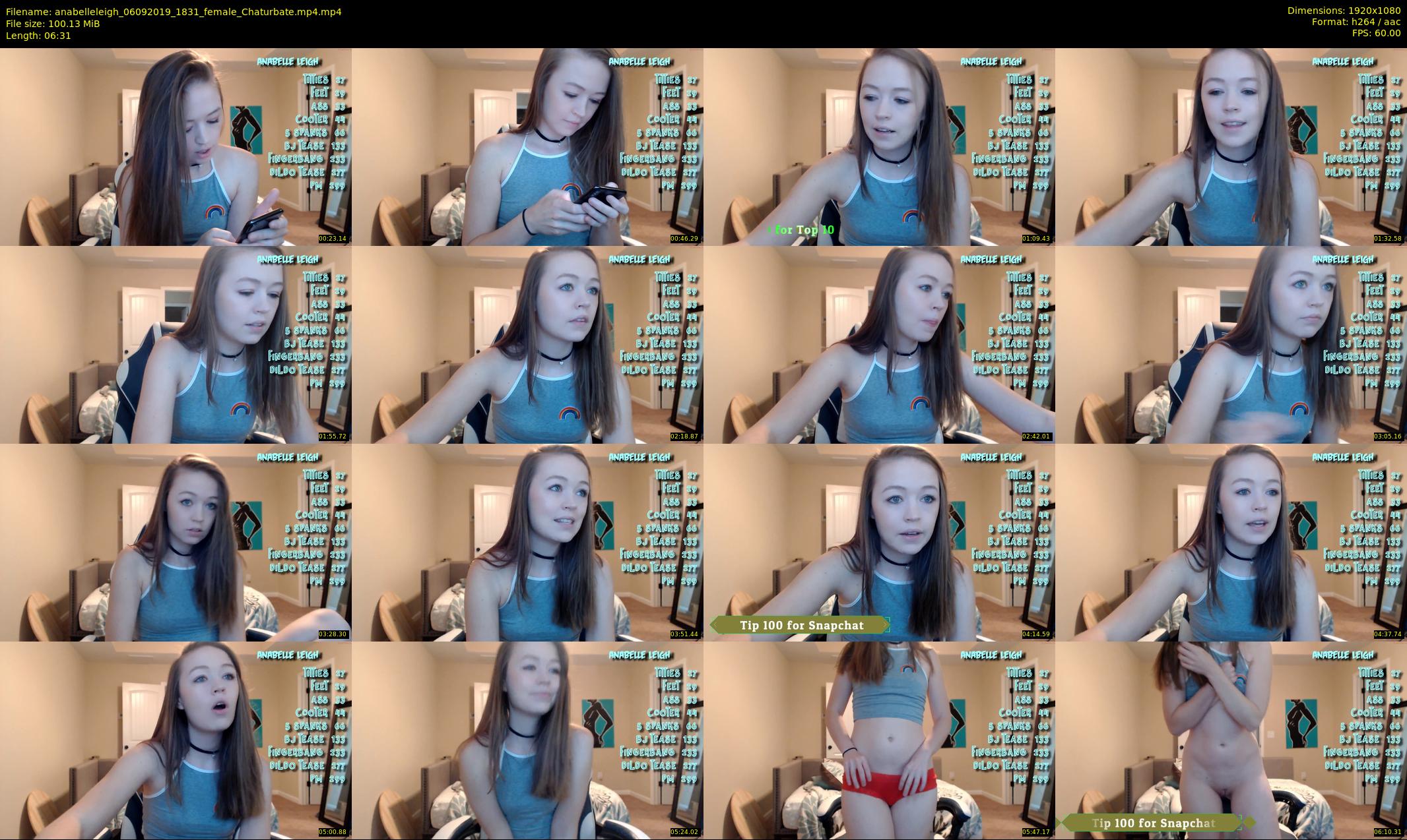 anabelleleigh — 7 minute Chaturbate female cam show recording, 1080p, Sep 6, 2019