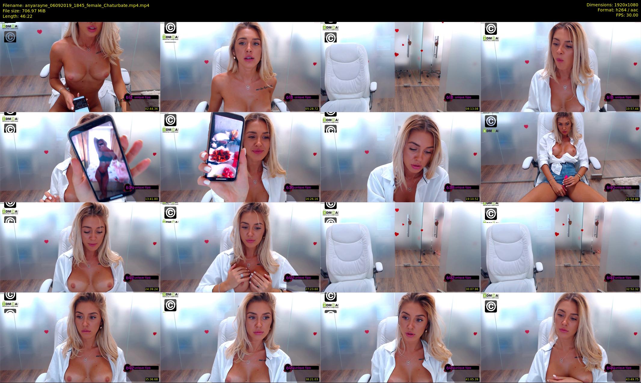 anyarayne — 47 minute Chaturbate female cam show recording, 1080p, Sep 6, 2019