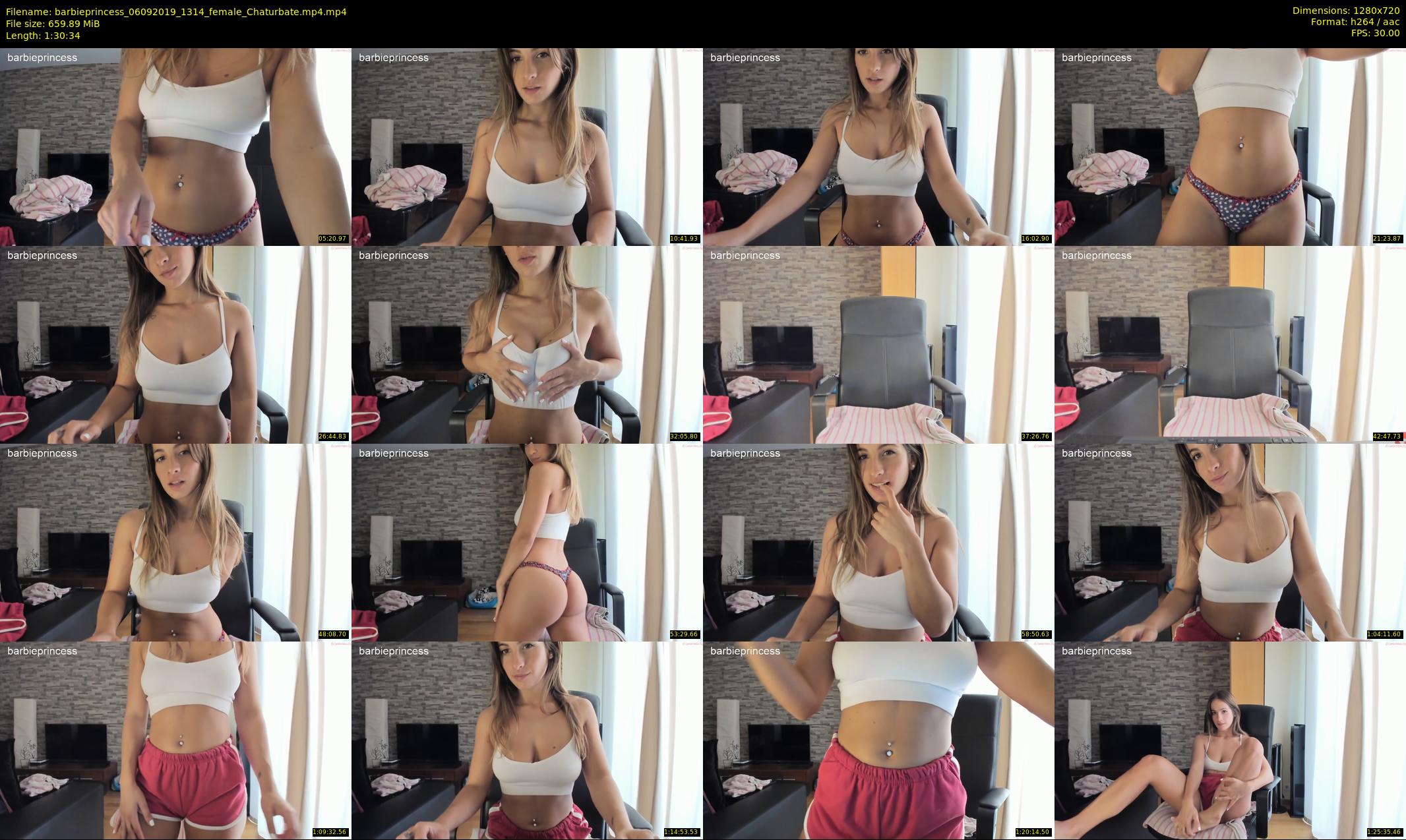 barbieprincess — 91 minute Chaturbate female cam show recording, 720p, Sep 6, 2019