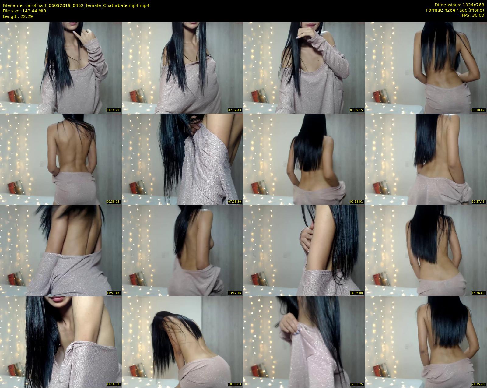 carolina_t — 23 minute Chaturbate female cam show recording, 720p, Sep 6, 2019