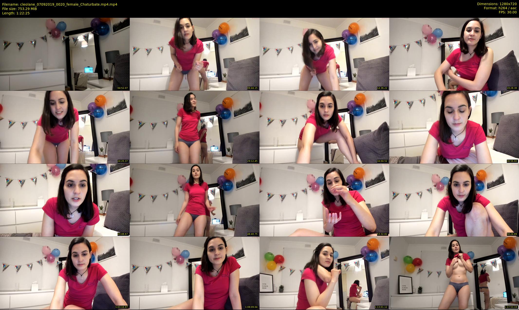 cleolane — 83 minute Chaturbate female cam show recording, 720p, Sep 7, 2019