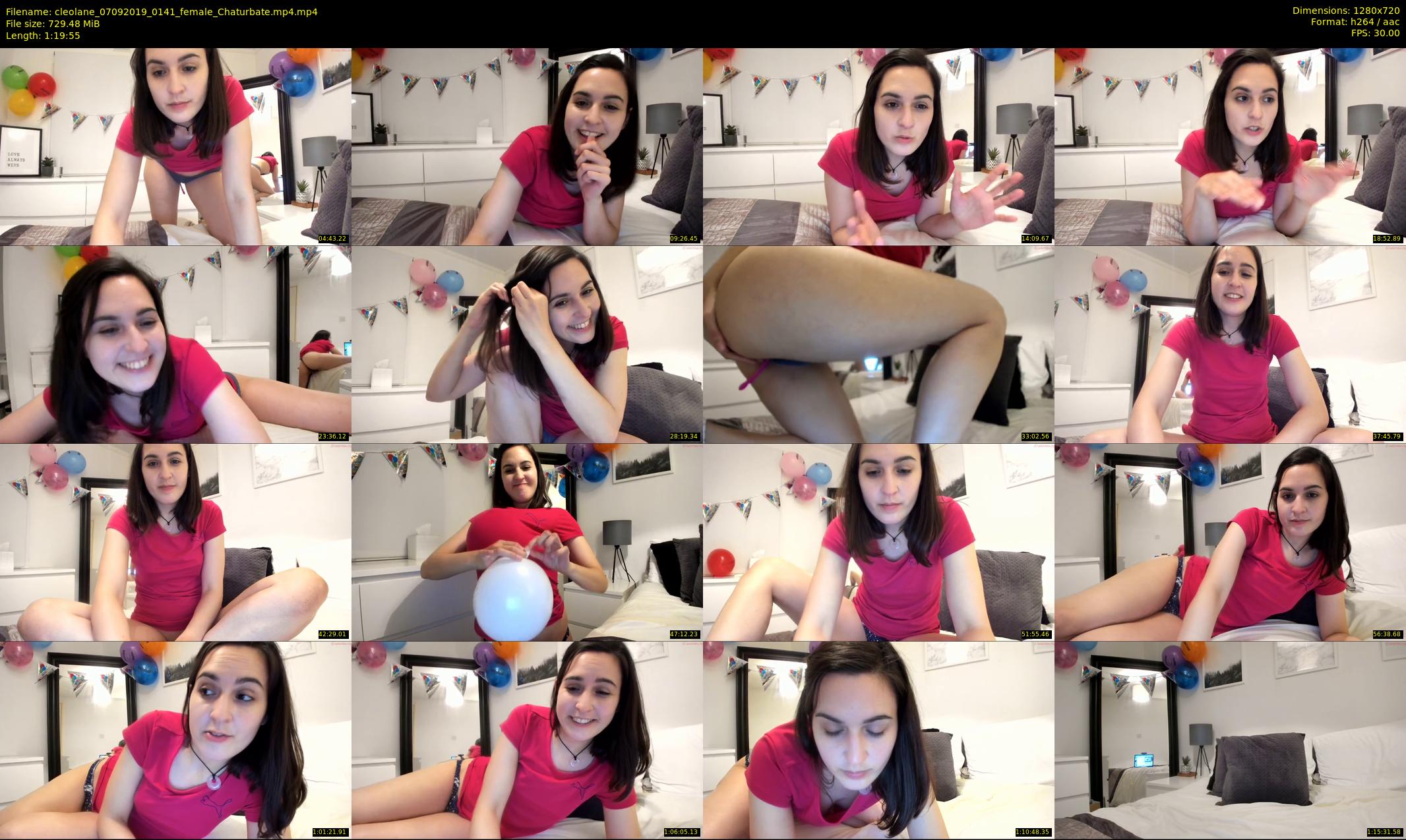 cleolane — 80 minute Chaturbate female cam show recording, 720p, Sep 7, 2019