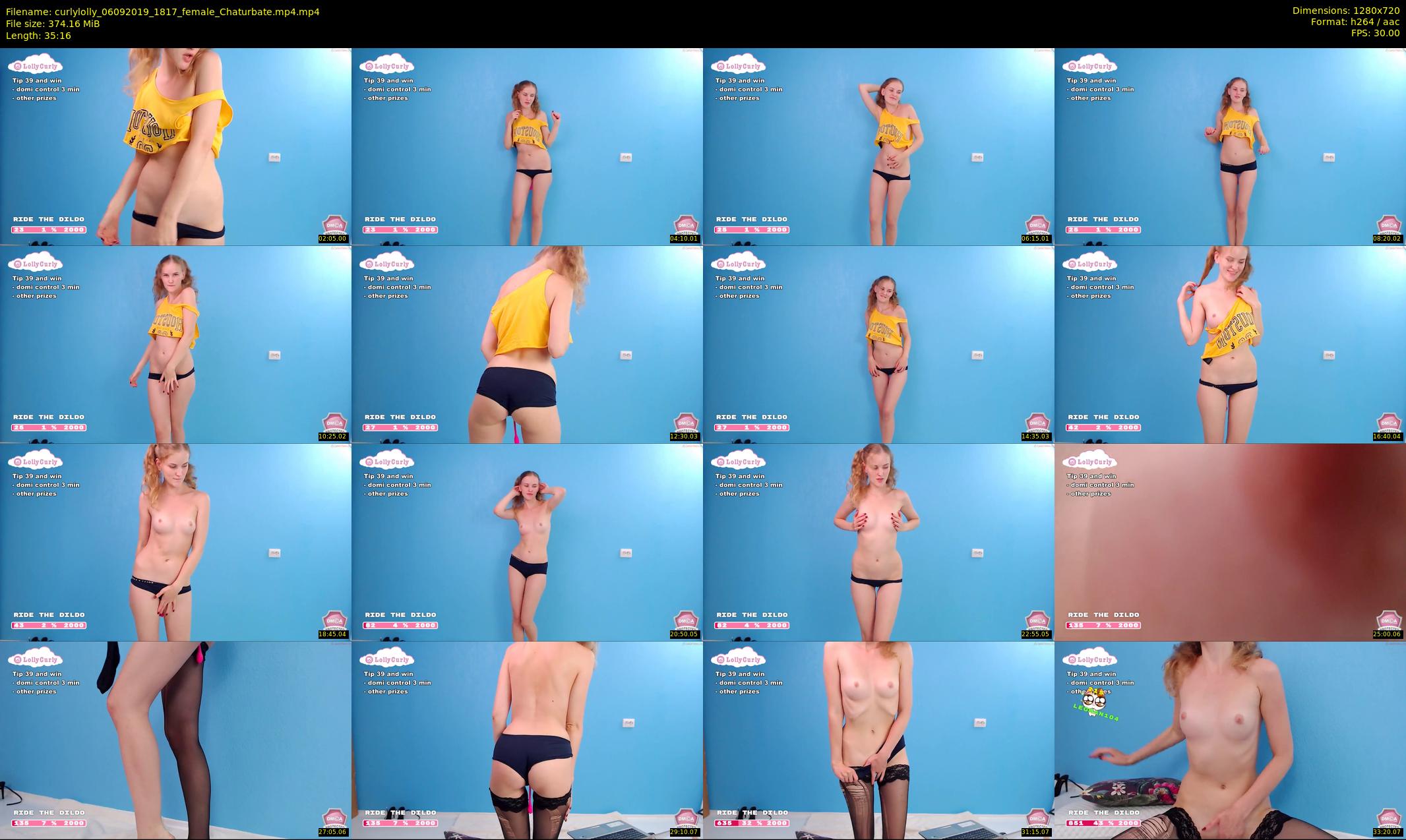 curlylolly — 36 minute Chaturbate female cam show recording, 720p, Sep 6, 2019