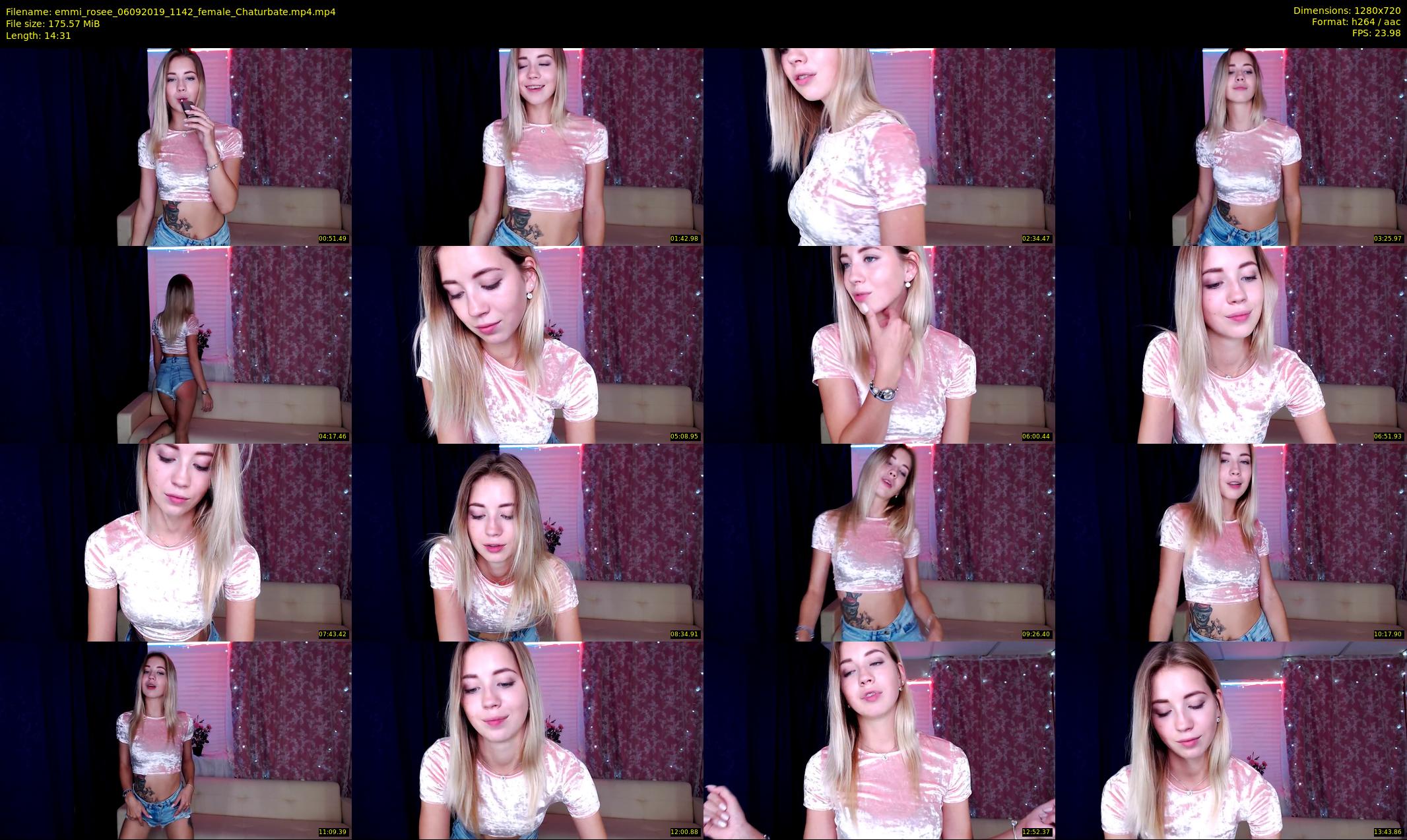 emmi_rosee — 15 minute Chaturbate female cam show recording, 720p, Sep 6, 2019