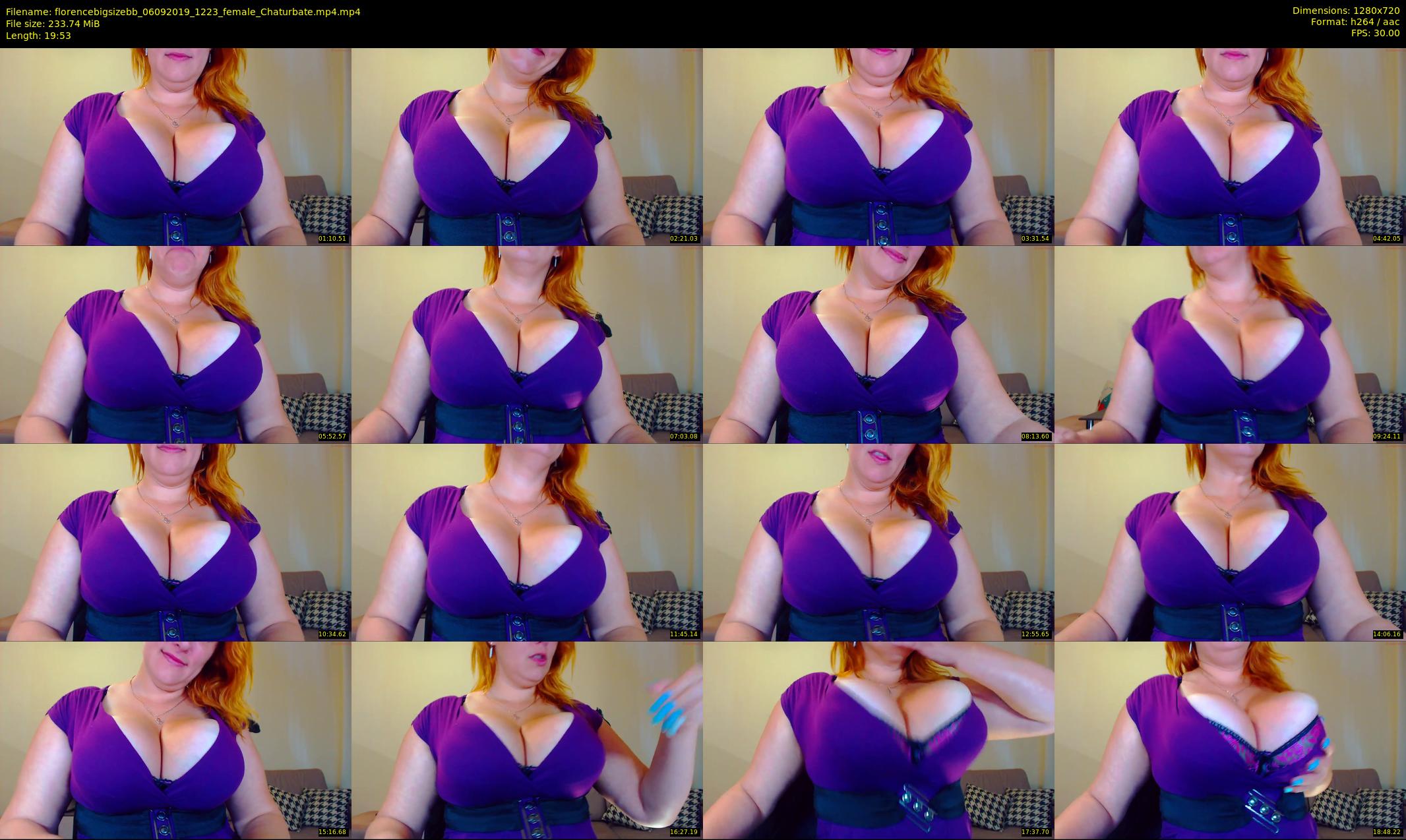 florencebigsizebb — 20 minute Chaturbate female cam show recording, 720p, Sep 6, 2019