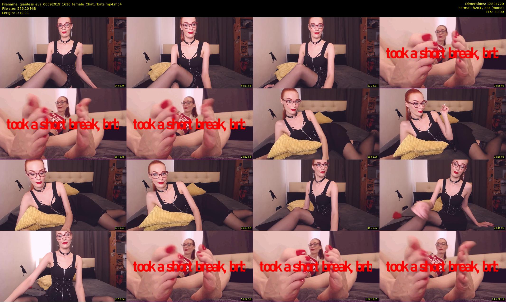 giantess_eva — 71 minute Chaturbate female cam show recording, 720p, Sep 6, 2019