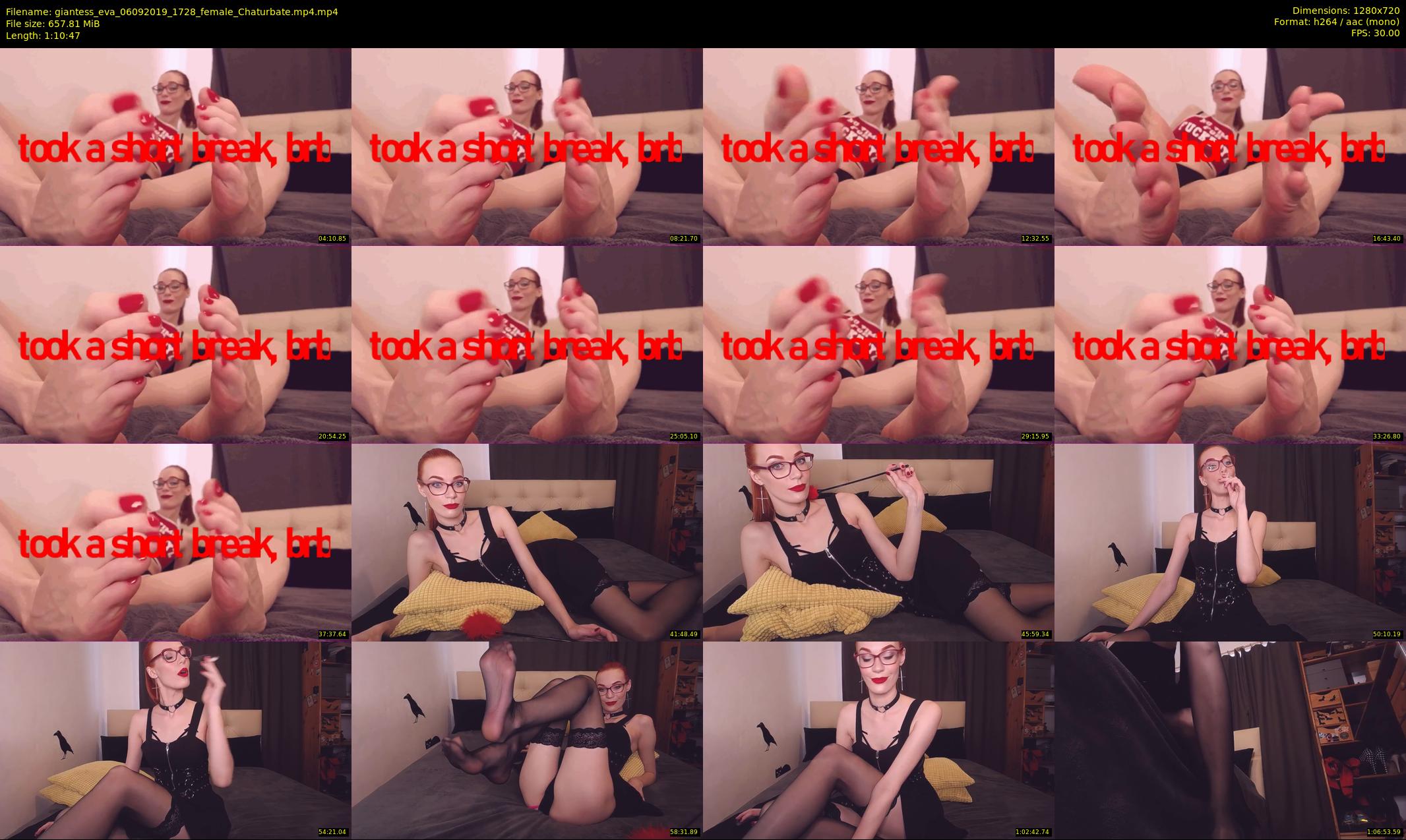 giantess_eva — 71 minute Chaturbate female cam show recording, 720p, Sep 6, 2019