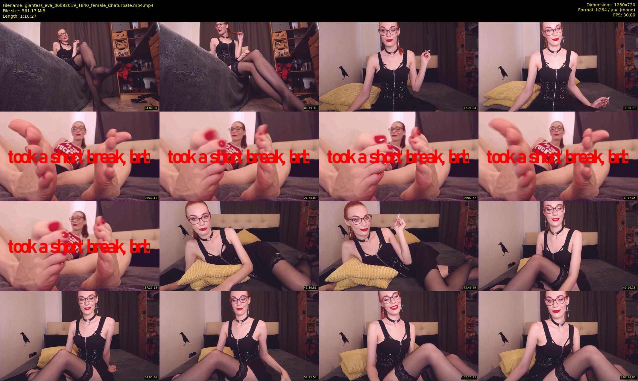 giantess_eva — 71 minute Chaturbate female cam show recording, 720p, Sep 6, 2019