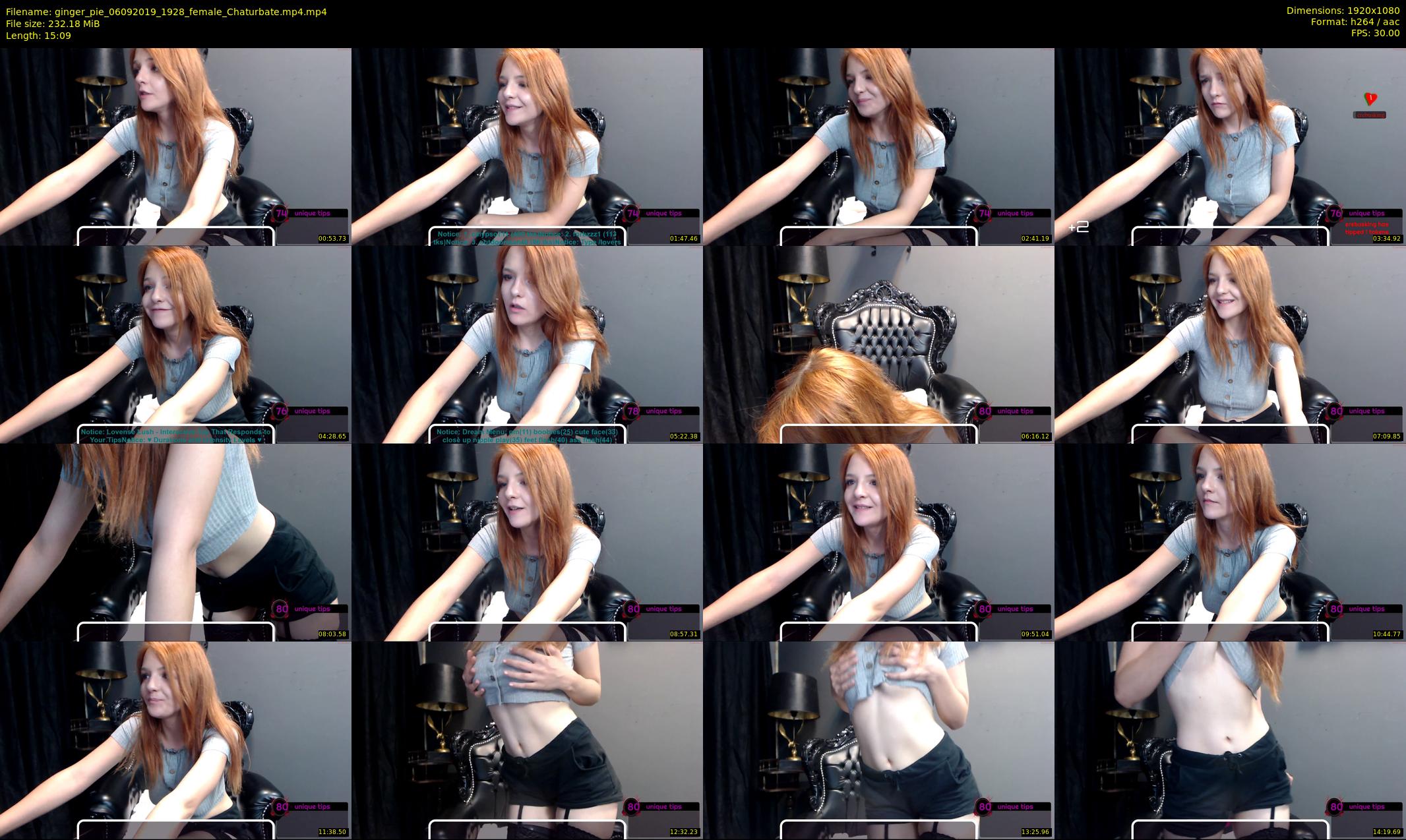 ginger_pie — 16 minute Chaturbate female cam show recording, 1080p, Sep 6, 2019
