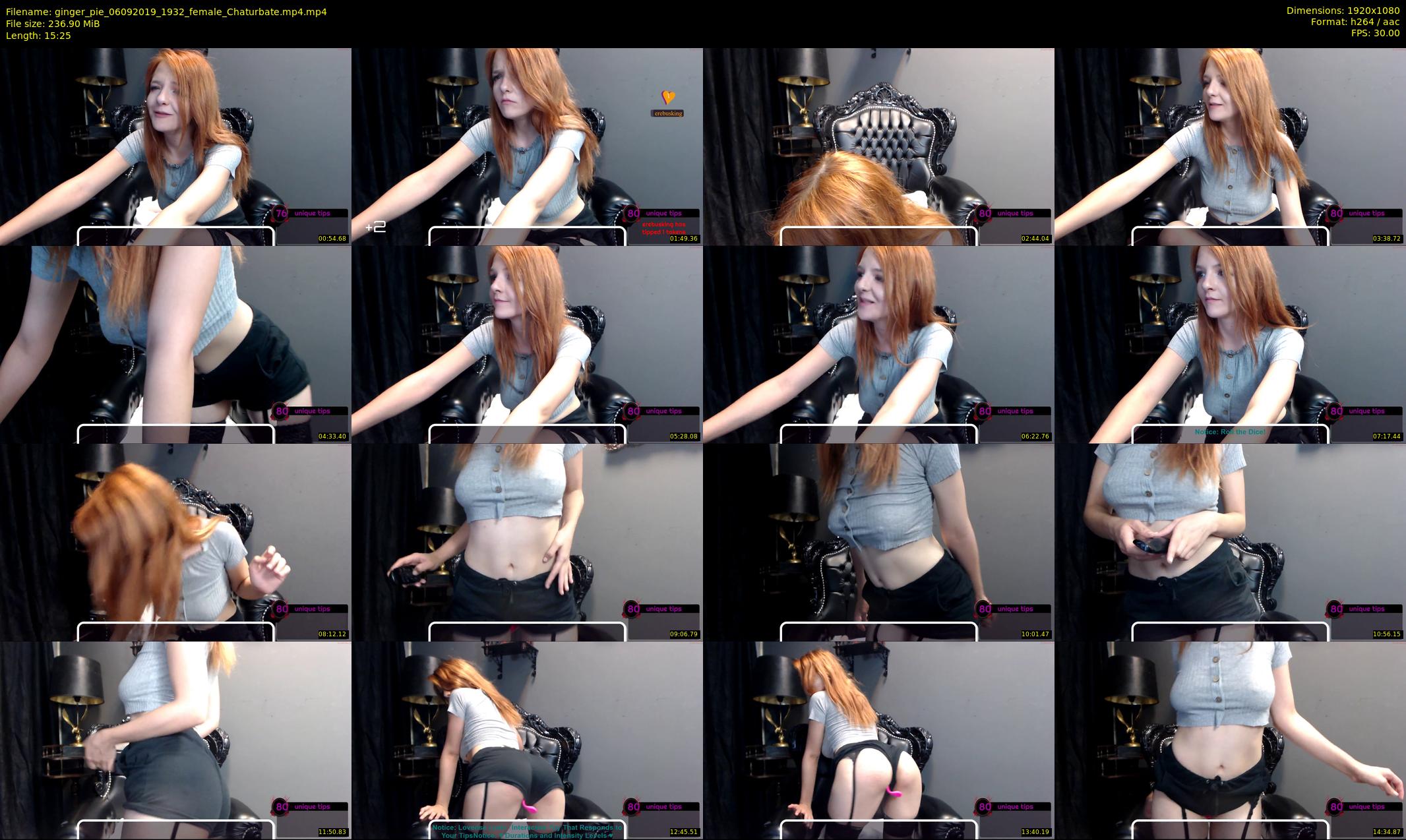 ginger_pie — 16 minute Chaturbate female cam show recording, 1080p, Sep 6, 2019