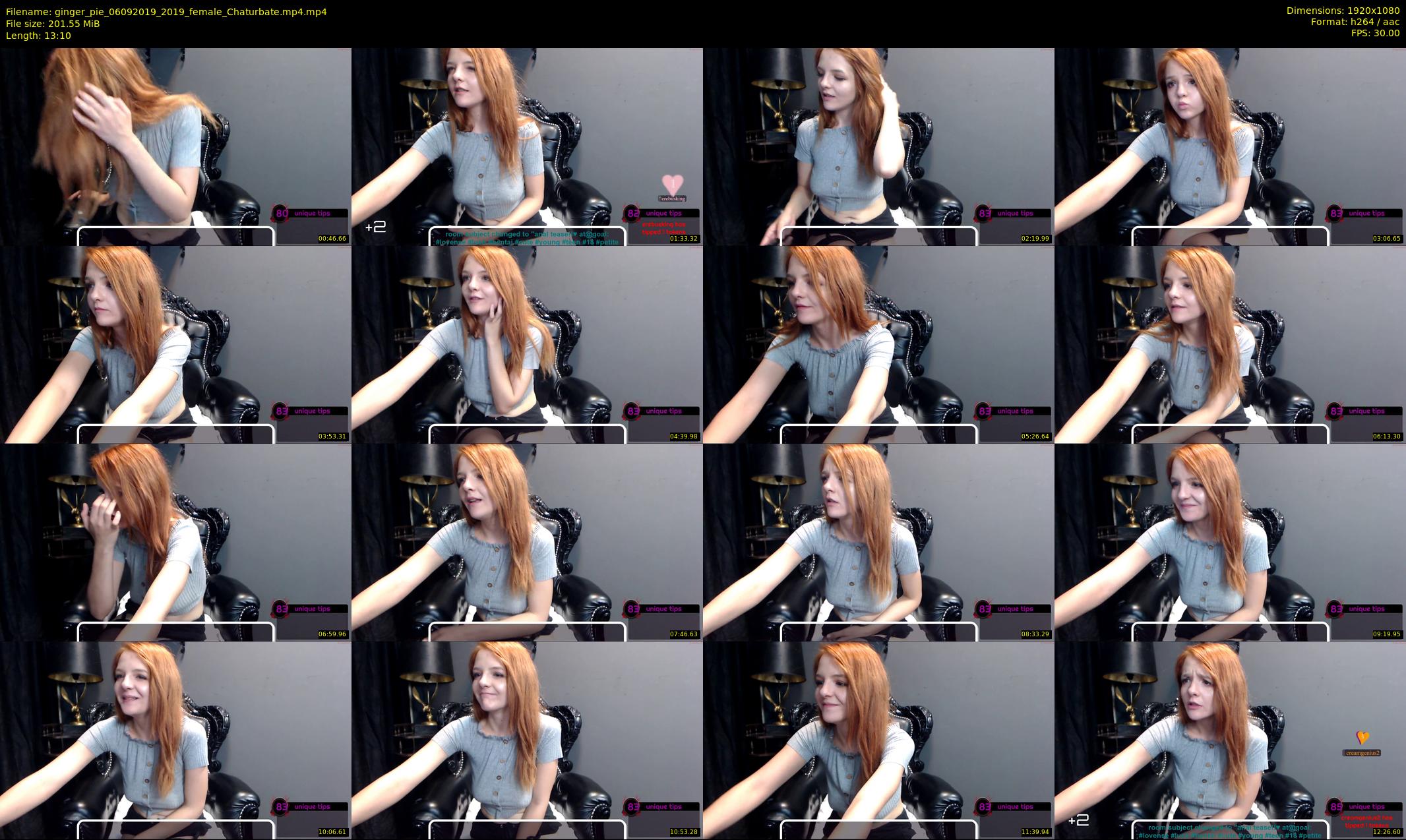 ginger_pie — 14 minute Chaturbate female cam show recording, 1080p, Sep 6, 2019
