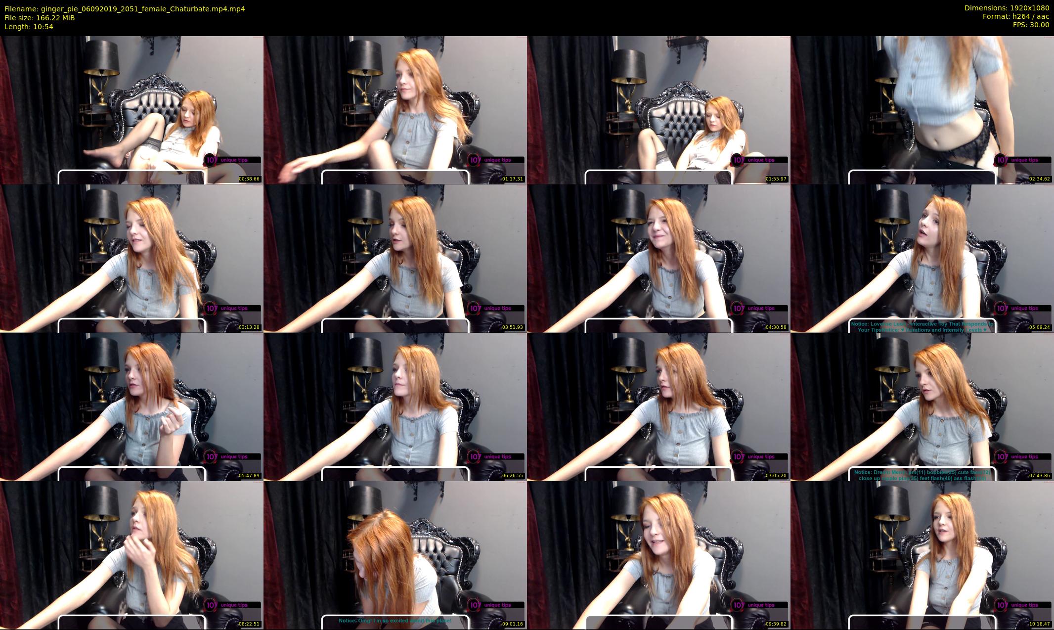 ginger_pie — 11 minute Chaturbate female cam show recording, 1080p, Sep 6, 2019