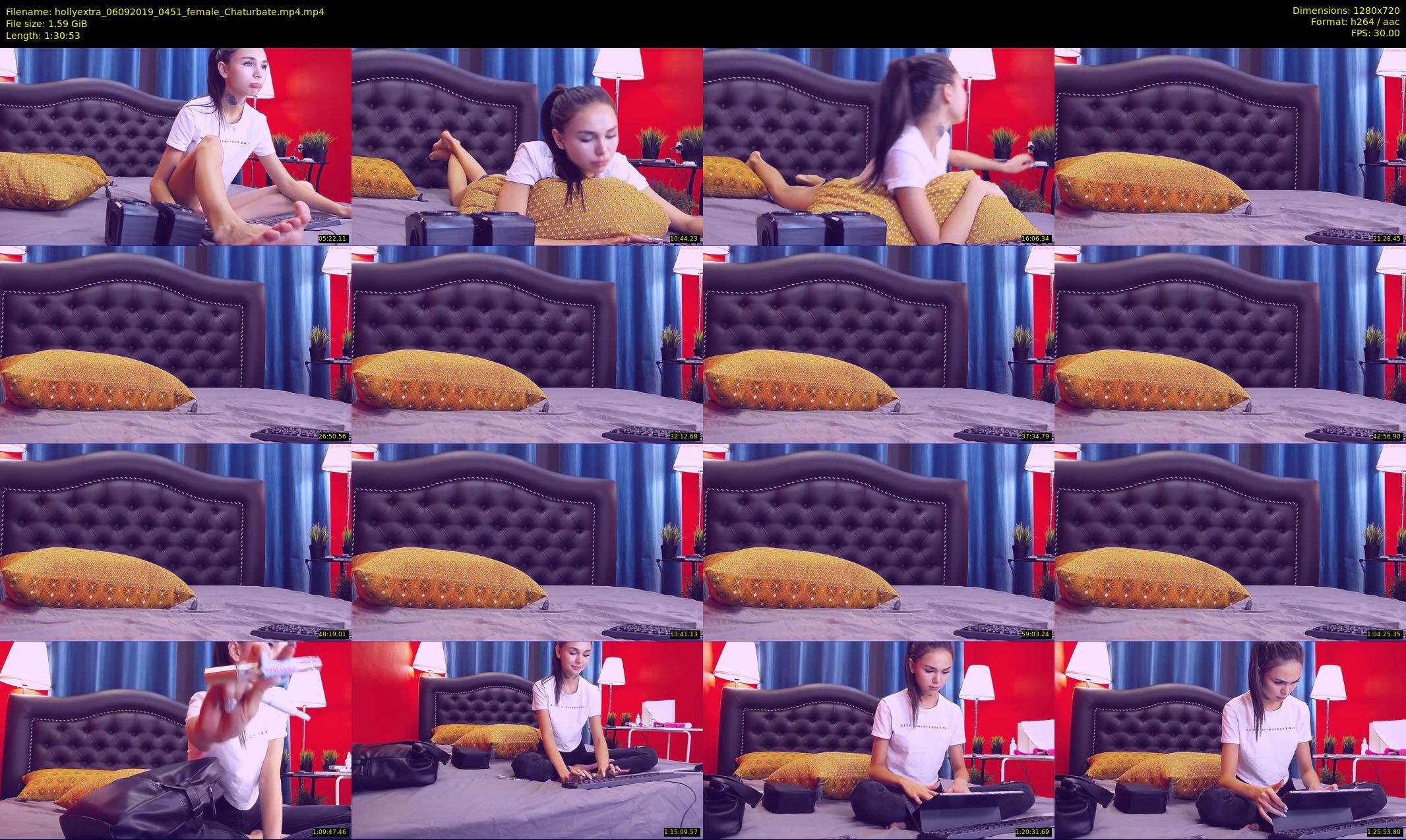 hollyextra — 91 minute Chaturbate female cam show recording, 720p, Sep 6, 2019