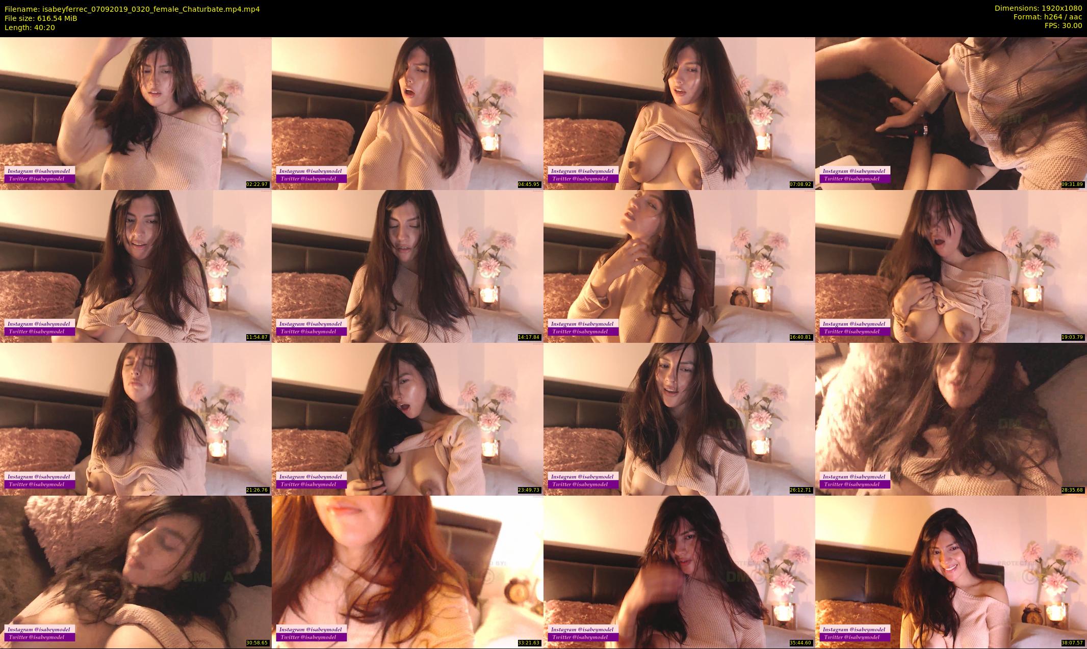 isabeyferrec — 41 minute Chaturbate female cam show recording, 1080p, Sep 7, 2019