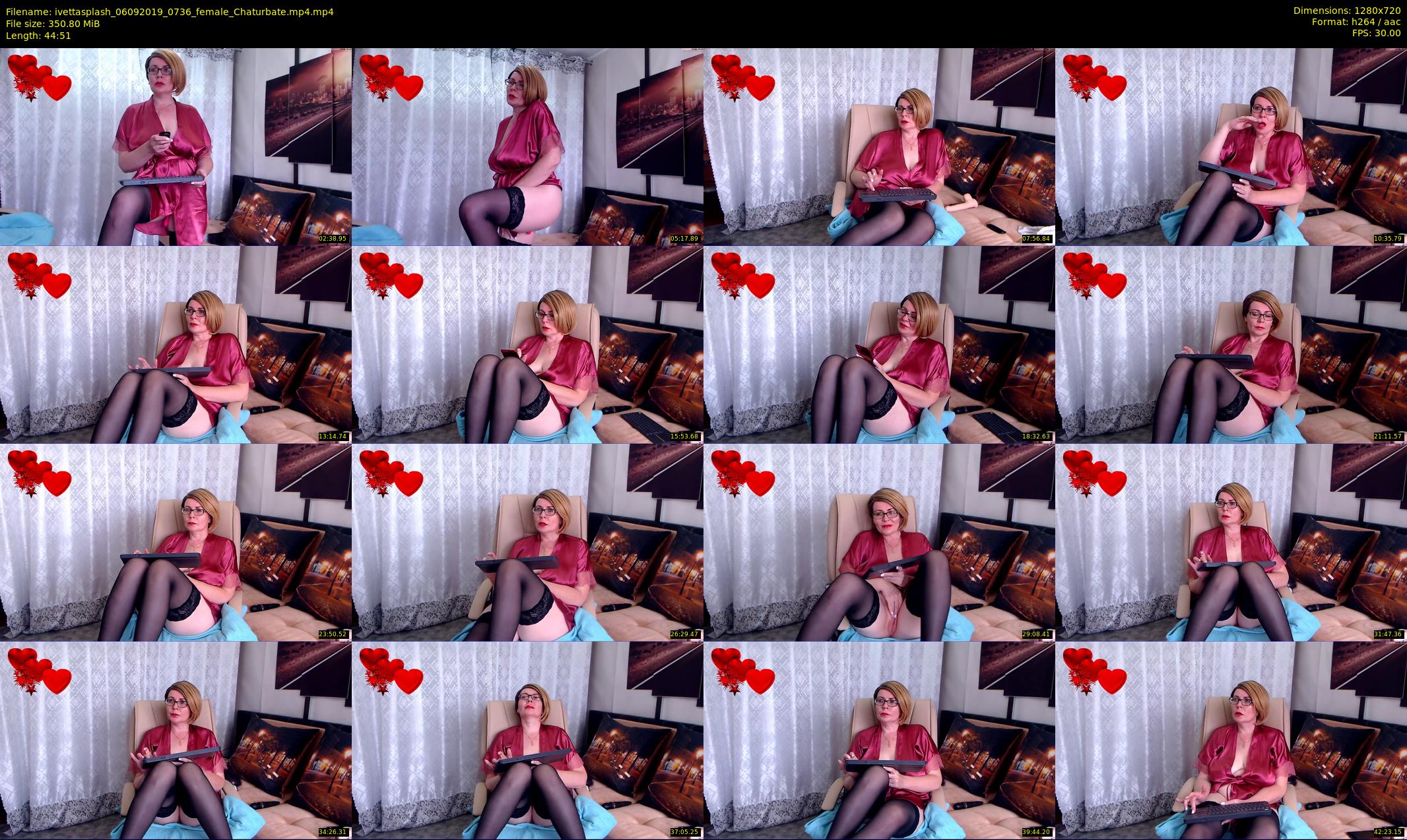 ivettasplash — 45 minute Chaturbate female cam show recording, 720p, Sep 6, 2019