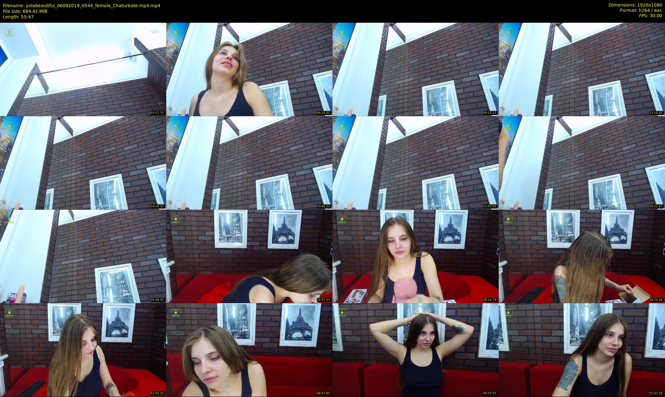 juliabeautiful — 56 minute Chaturbate female cam show recording, 1080p, Sep 6, 2019