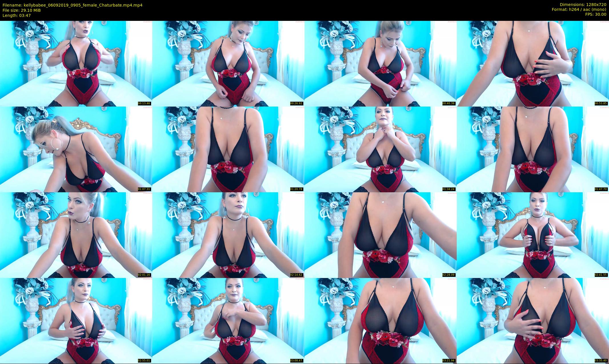 kellybabee — 4 minute Chaturbate female cam show recording, 720p, Sep 6, 2019